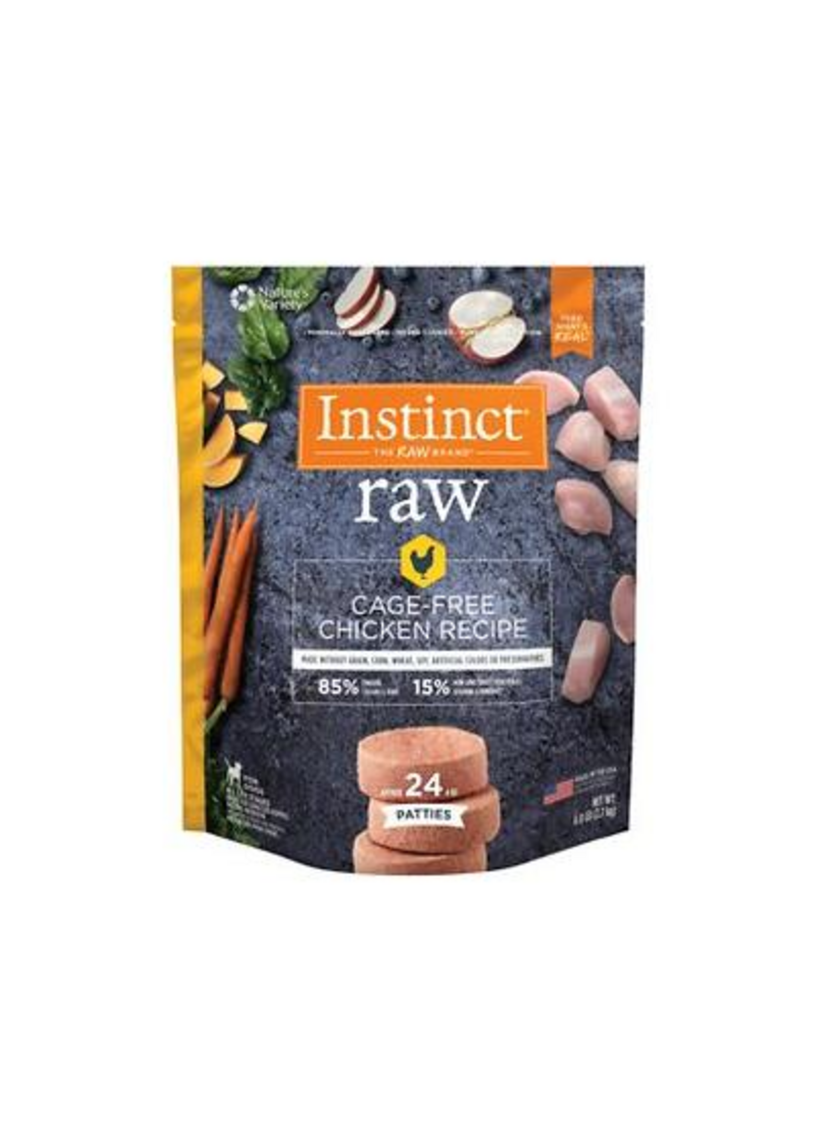 Instinct Instinct Frozen Raw Patties Grain-Free Cage-Free Chicken Recipe Dog Food, 6-lb Bag
