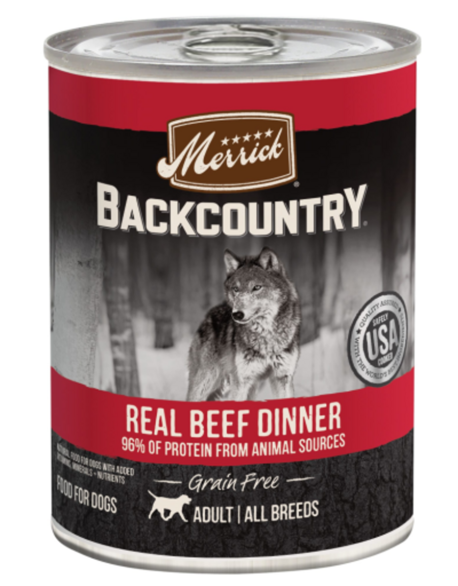 Merrick Merrick Backcountry Grain-Free Real Beef Wet Dog Food - 12.7 oz CASE OF 12
