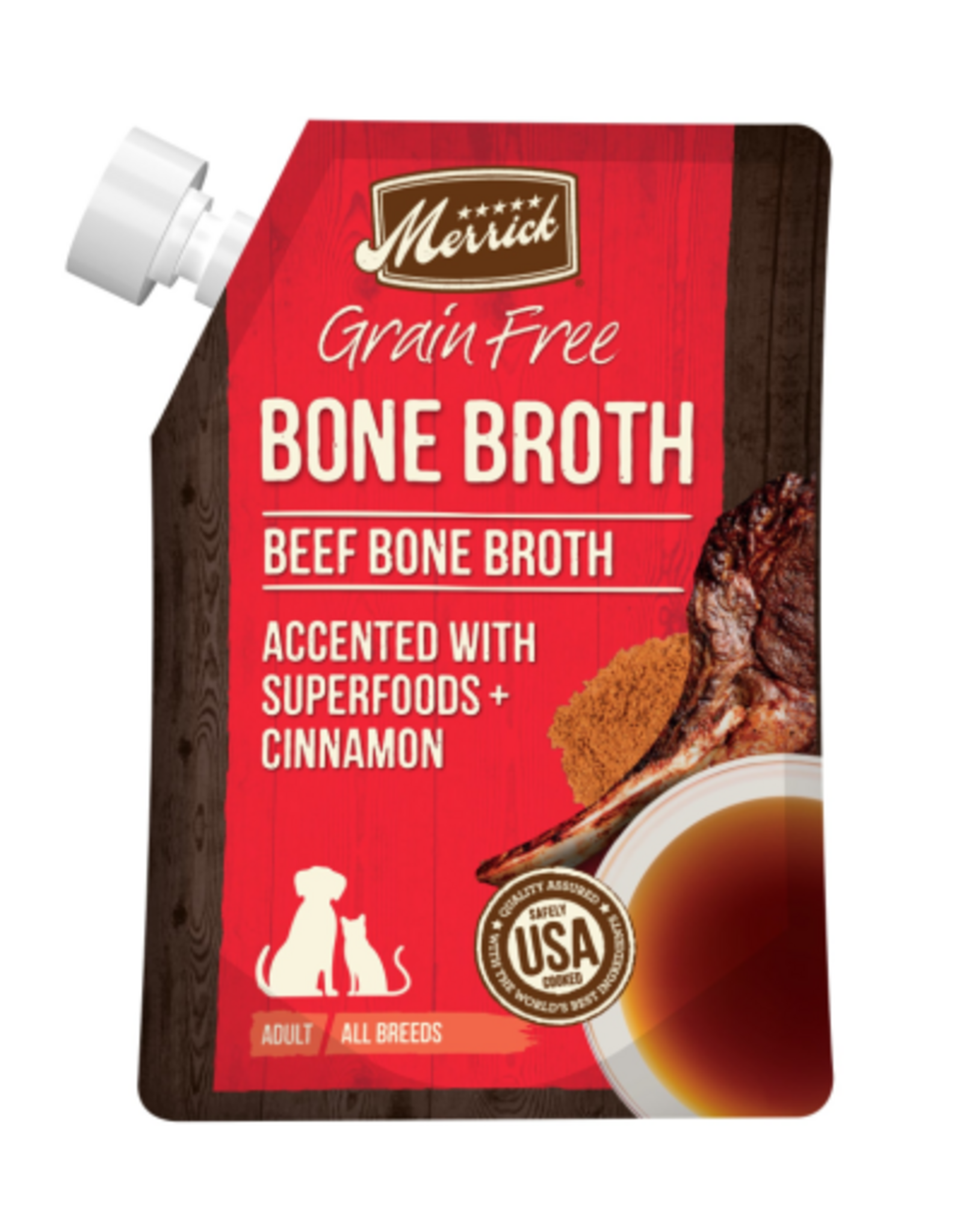 Merrick Merrick Grain Free Beef Bone Broth  Dog Food Topper - 16 oz Pouch