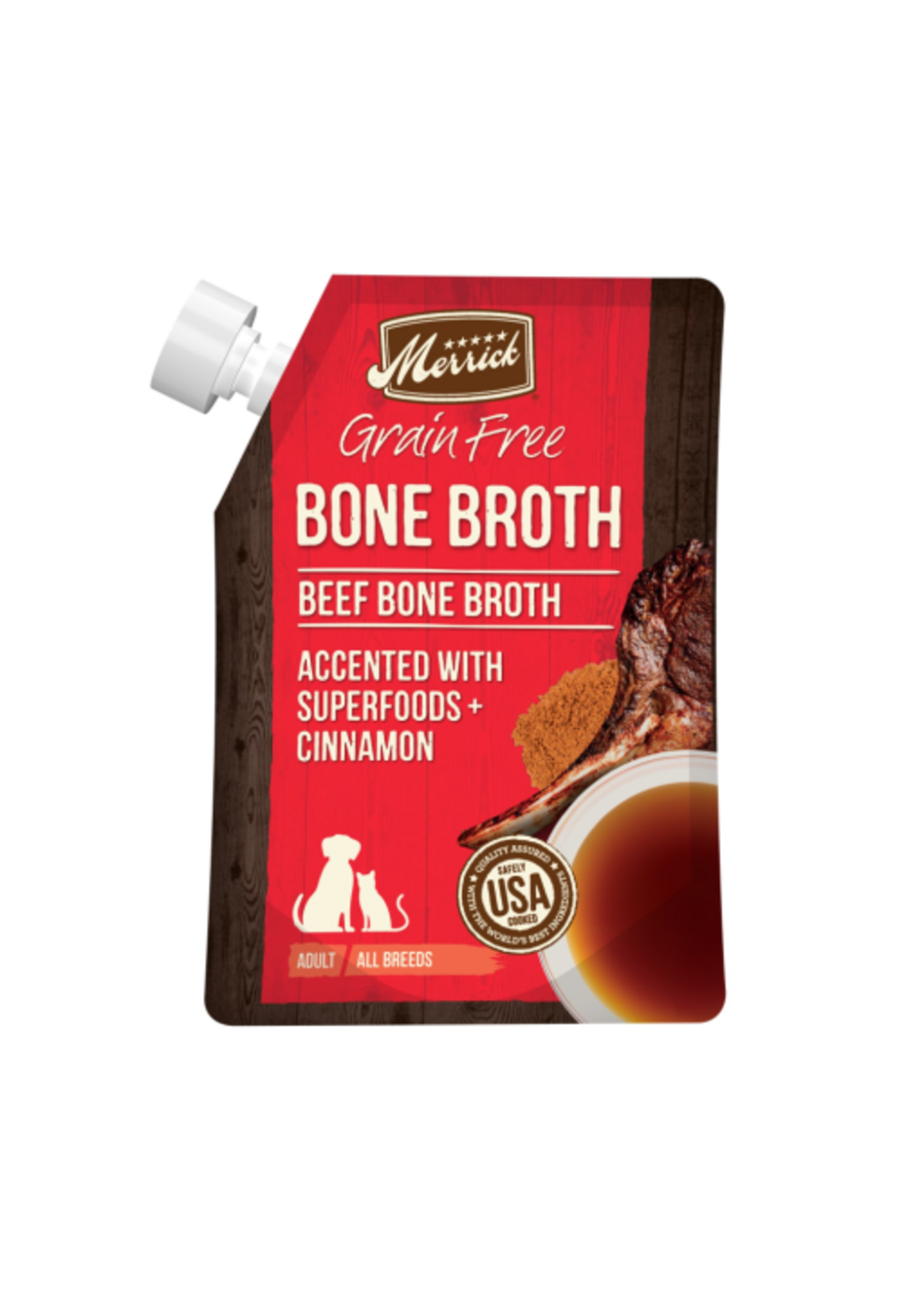 Merrick Merrick Grain Free Beef Bone Broth  Dog Food Topper - 16 oz Pouch