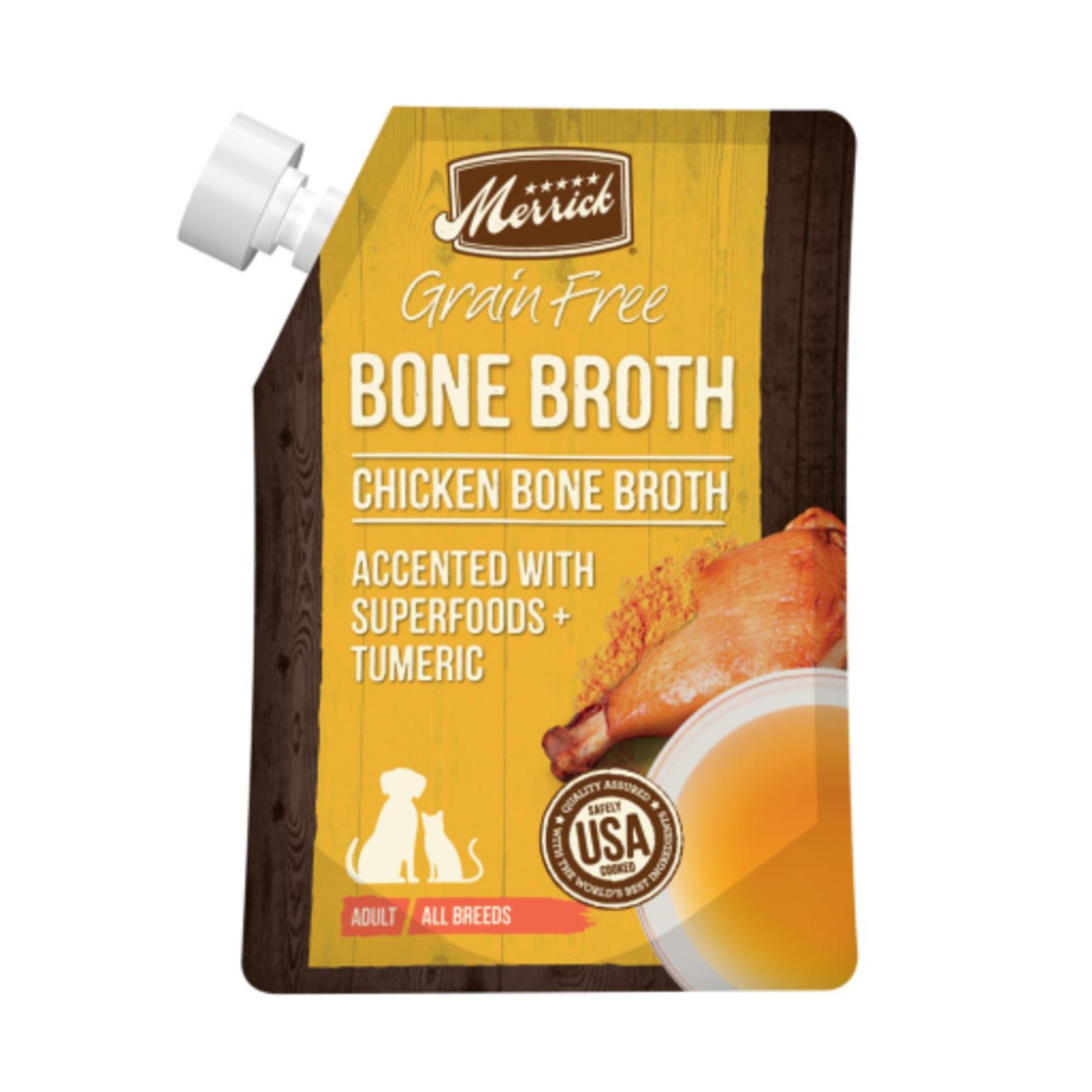 Merrick Merrick Bone Broth Grain Free Chicken Wet Dog Food Topper - 16 oz. Pouch