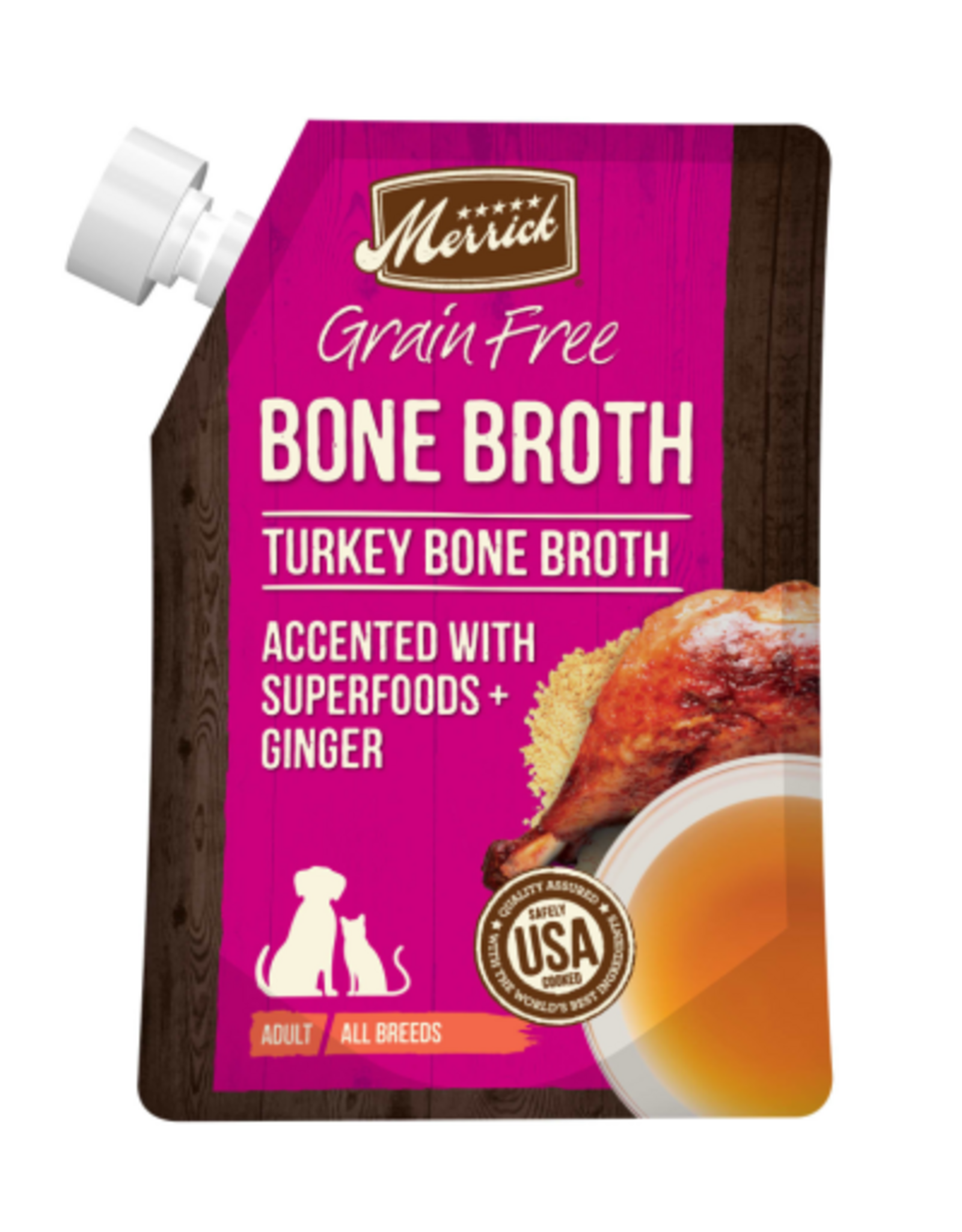 Merrick Merrick Turkey Bone Broth Meal Topper - 16 oz pouch