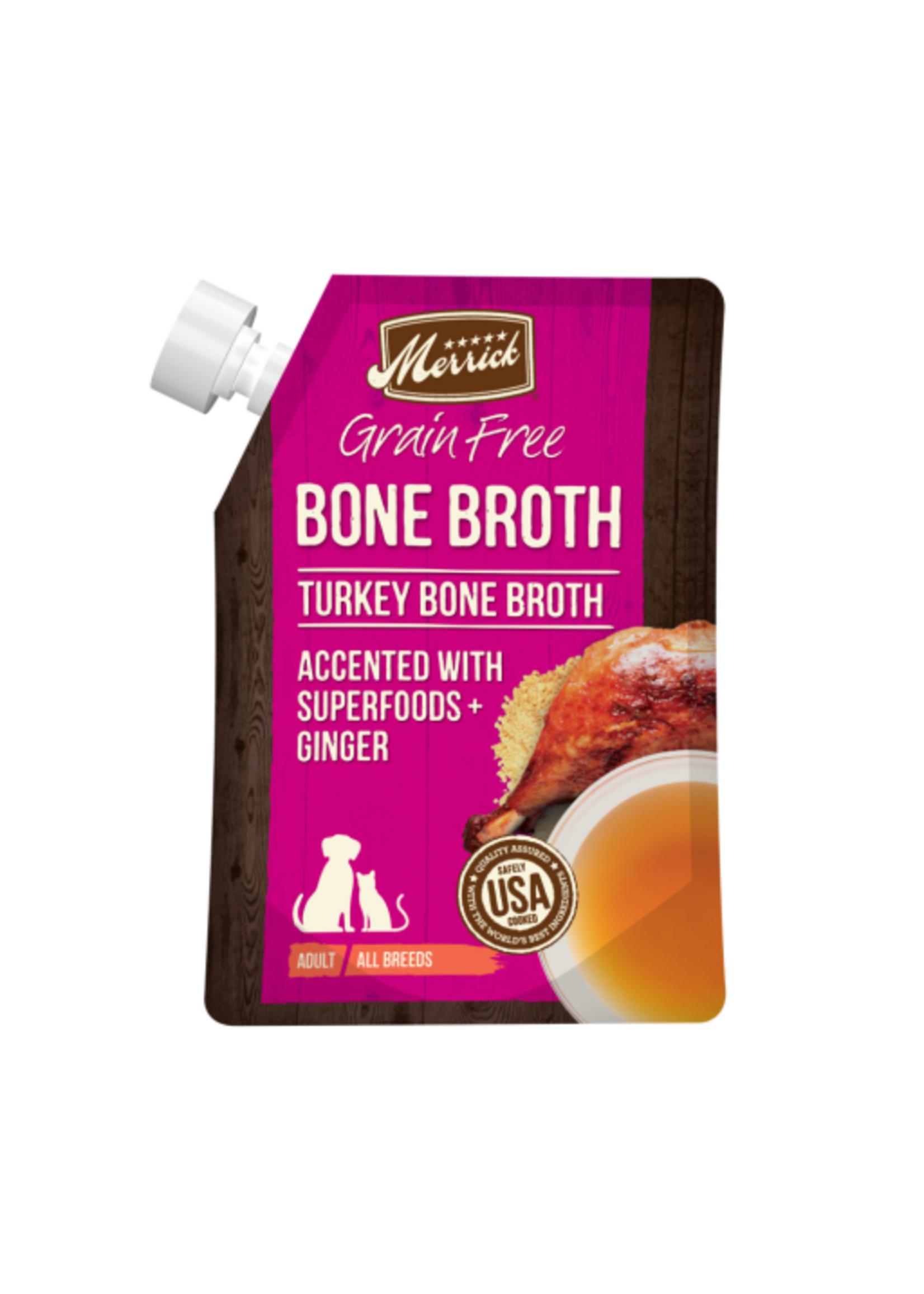 Merrick Merrick Turkey Bone Broth Meal Topper - 16 oz pouch