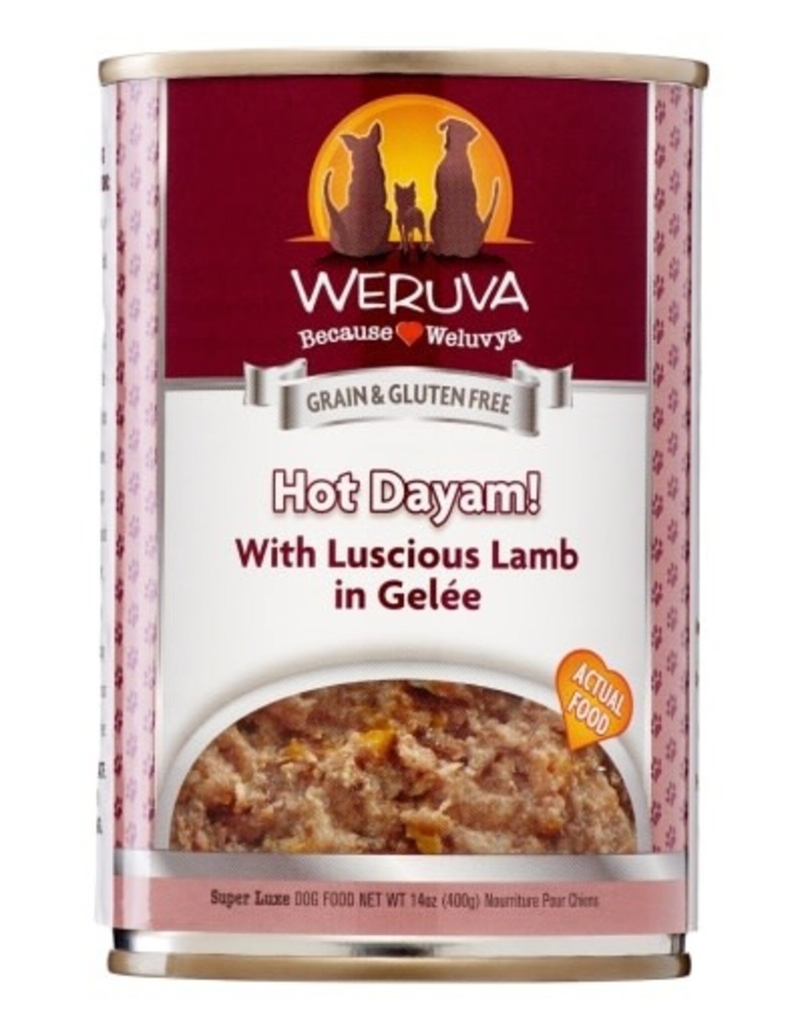 Weruva Weruva Classics Hot Dayam! with Luscious Lamb in Gelee Wet Dog Food, 14 Oz., Case of 12, 12 X 14 OZ