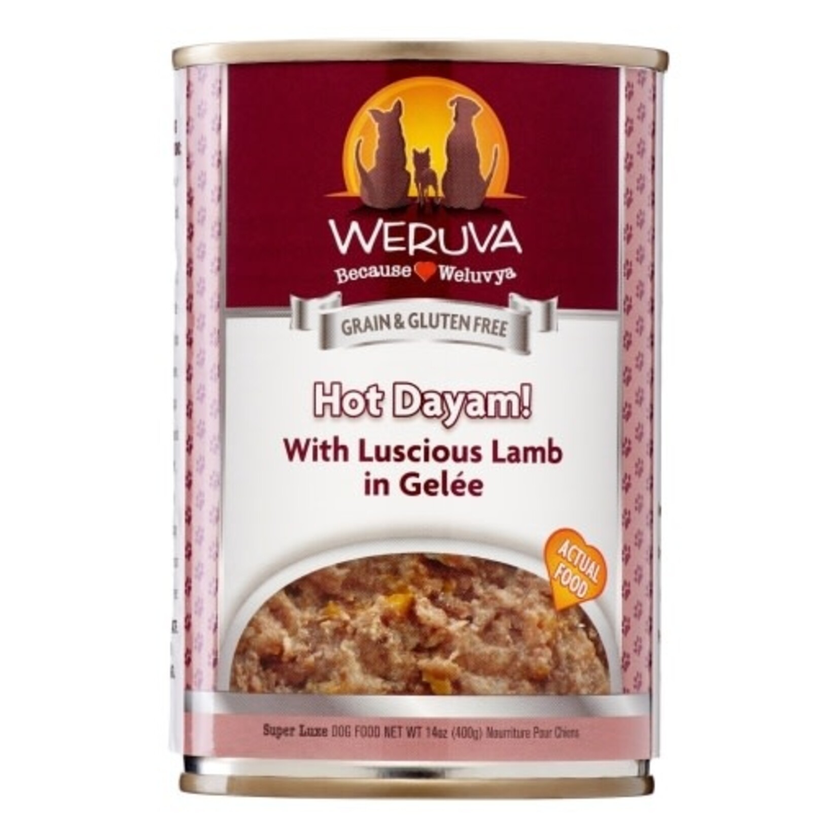 Weruva Weruva Classics Hot Dayam! with Luscious Lamb in Gelee Wet Dog Food, 14 Oz., Case of 12, 12 X 14 OZ