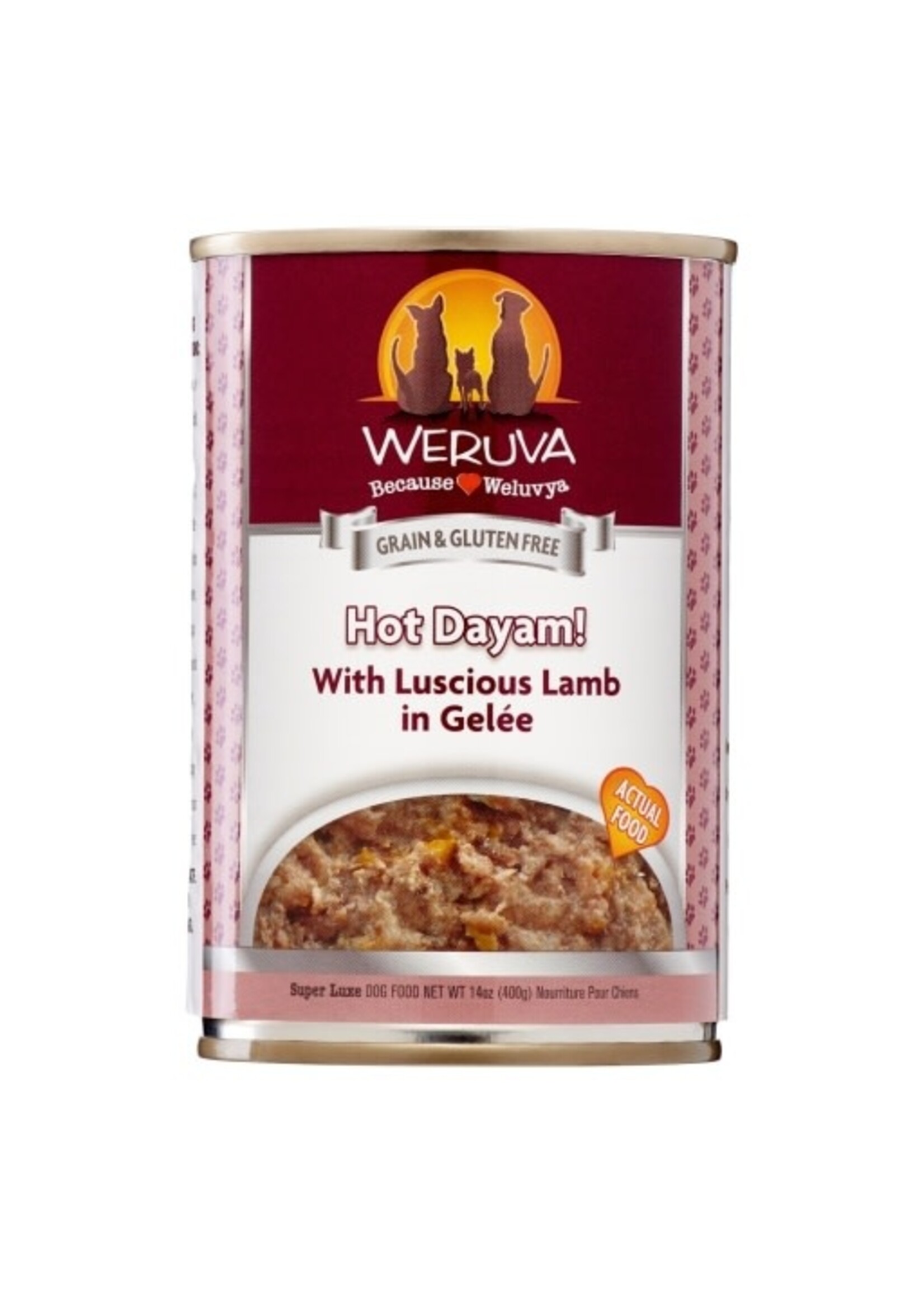 Weruva Weruva Classics Hot Dayam! with Luscious Lamb in Gelee Wet Dog Food, 14 Oz., Case of 12, 12 X 14 OZ