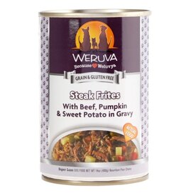 Weruva Weruva Classics Steak Frites Dinner with Beef, Pumpkin & Sweet Potato in Gravy Wet Dog Food, 14 Oz., Case of 12, 12 X 14 OZ