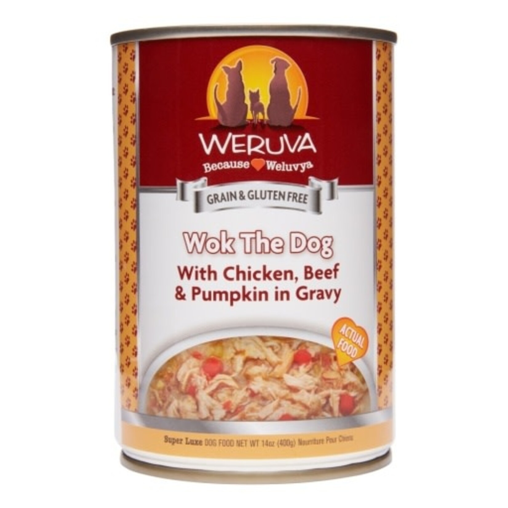 Weruva Weruva Classics Wok the Dog with Chicken, Beef & Pumpkin in Gravy Wet Dog Food, 14 Oz., Case of 12, 12 X 14 OZ