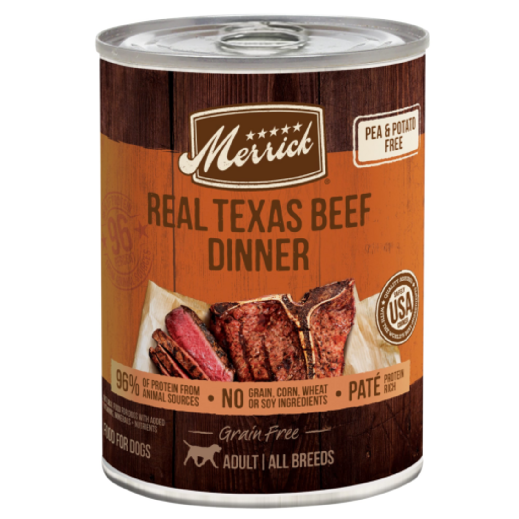 Merrick Merrick Grain Free Real Texas Beef Dinner Wet Canned Dog Food - 12.7 oz, CASE OF 12