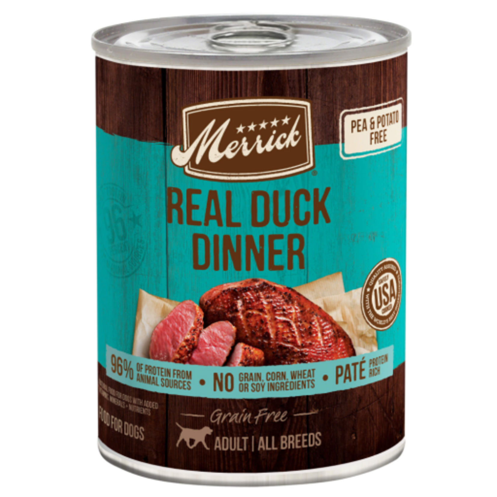 Merrick Merrick Grain Free Duck Dinner Wet Canned Dog Food - 12.7 oz, CASE OF 12