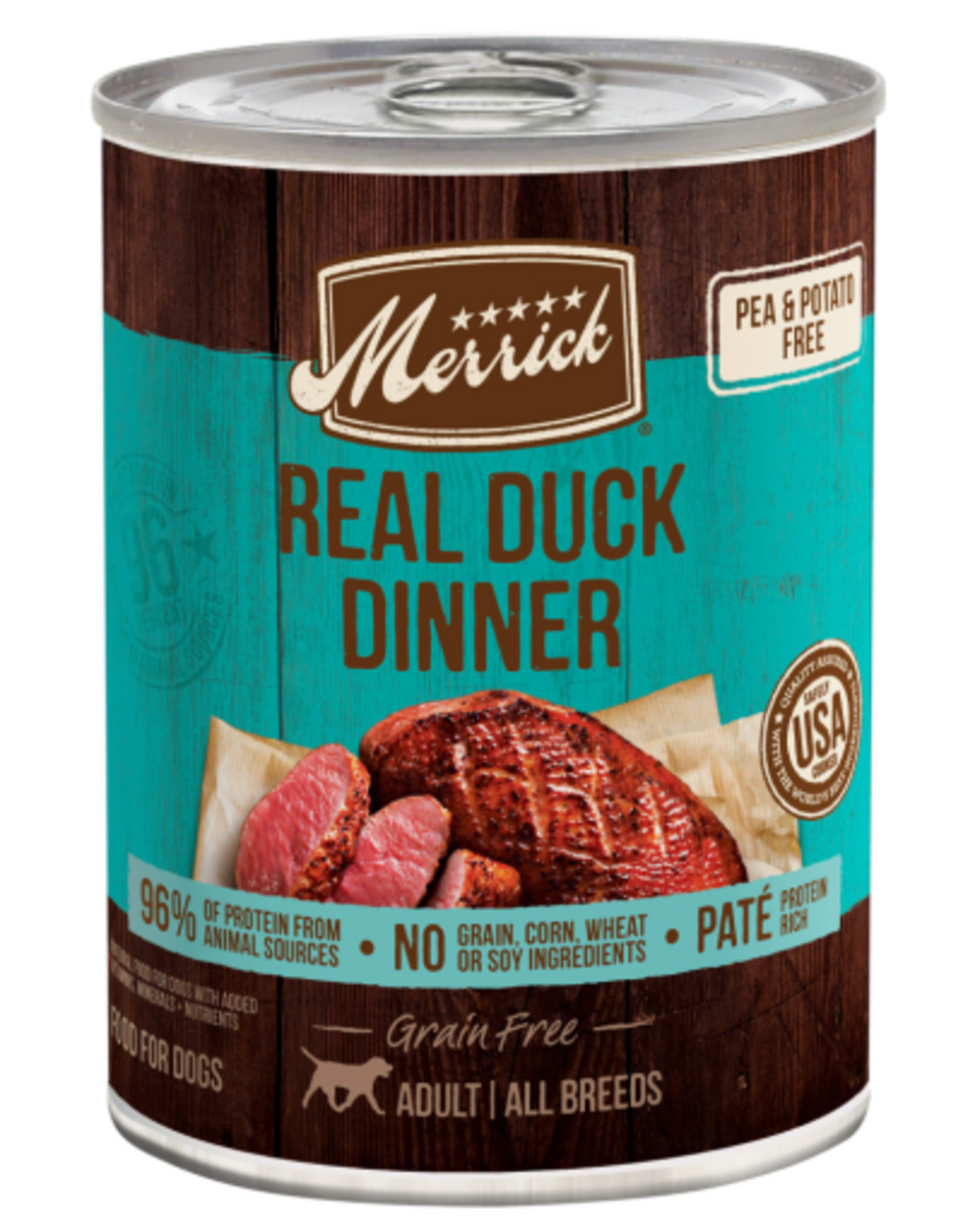 Merrick Merrick Grain Free Duck Dinner Wet Canned Dog Food - 12.7 oz, CASE OF 12