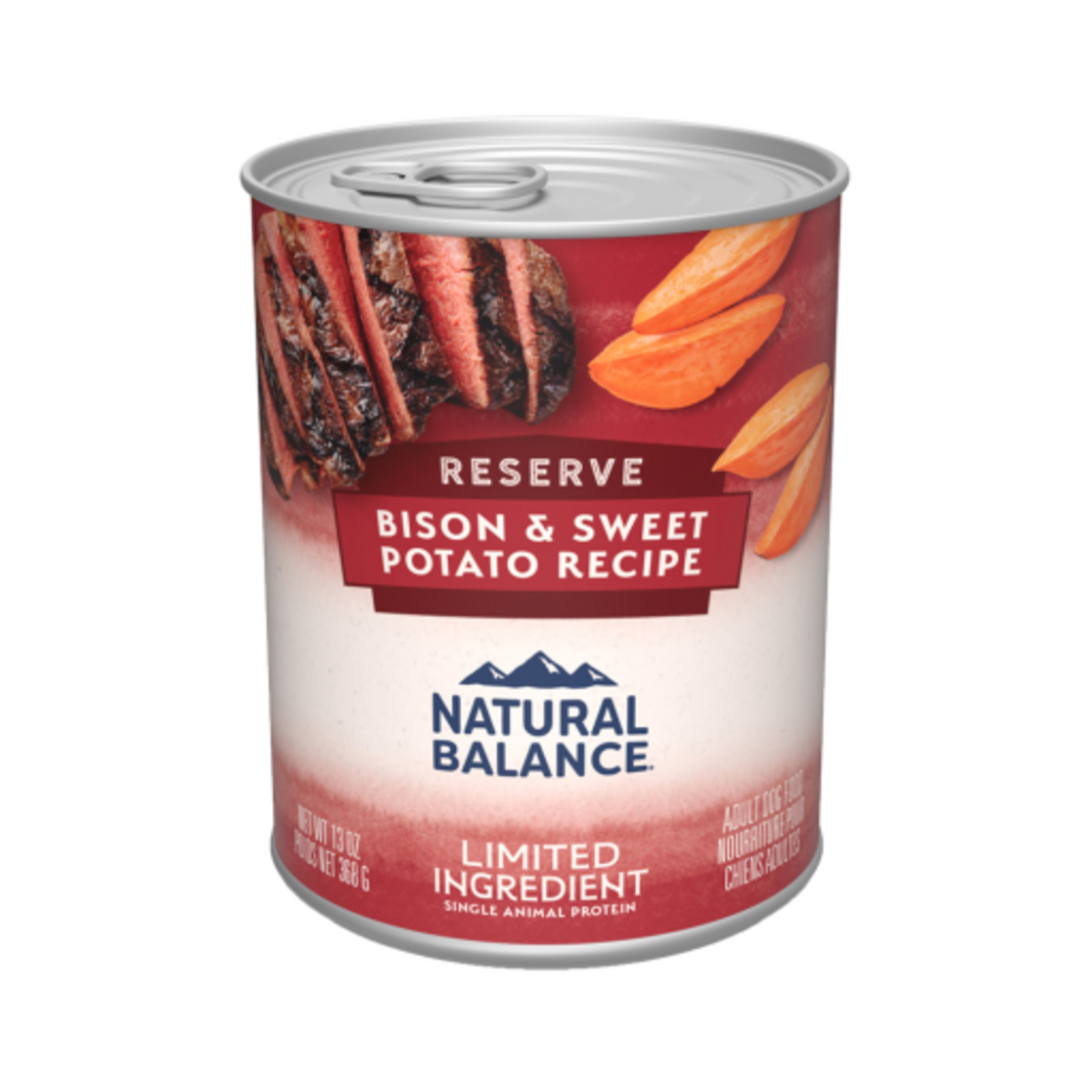 Natural Balance Natural Balance L.I.D. Canned Wet Dog Food, Grain Free Bison & Sweet Potato - 13 oz, Case of 12