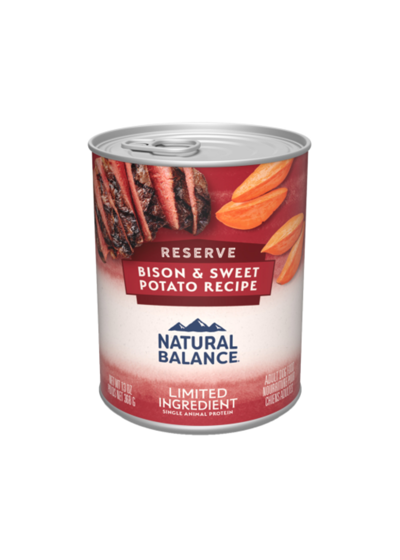 Natural Balance Natural Balance L.I.D. Canned Wet Dog Food, Grain Free Bison & Sweet Potato - 13 oz, Case of 12