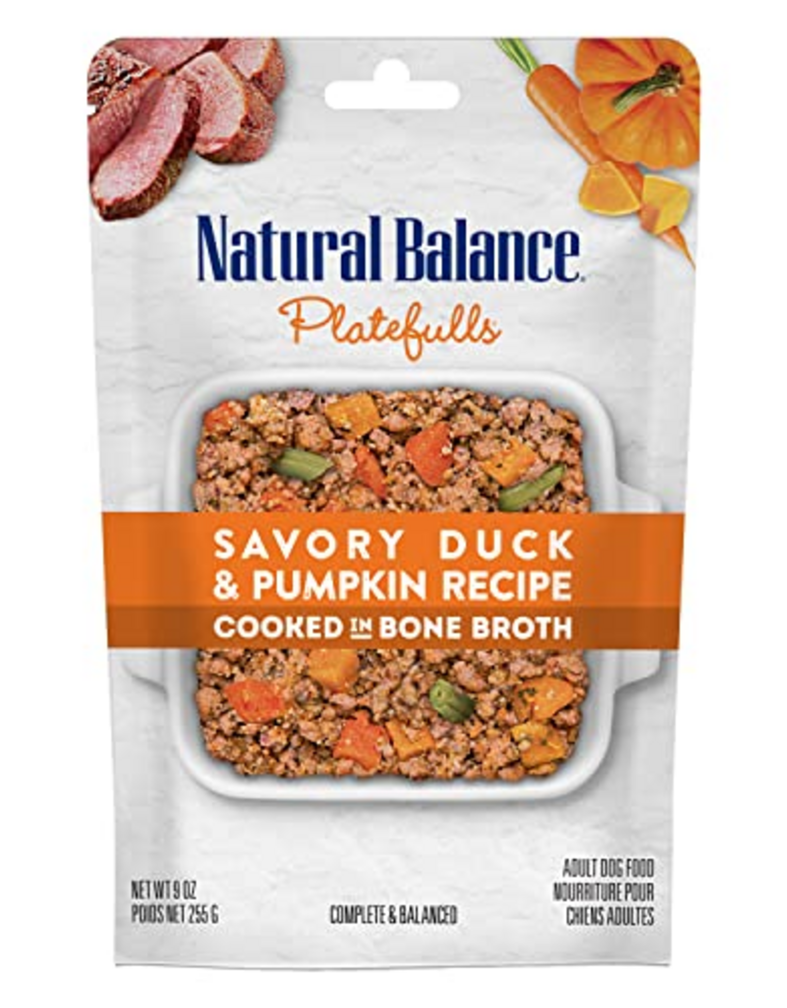 Natural Balance Natural Balance Platefulls Homestyle Savory Duck & Pumpkin Adult Grain-Free Wet Dog Food - 9 oz