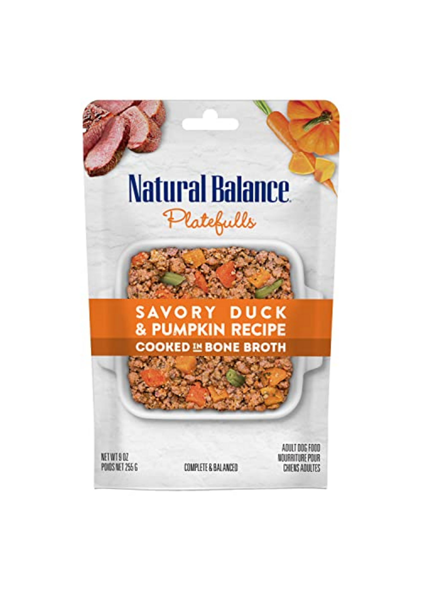 Natural Balance Natural Balance Platefulls Homestyle Savory Duck & Pumpkin Adult Grain-Free Wet Dog Food - 9 oz