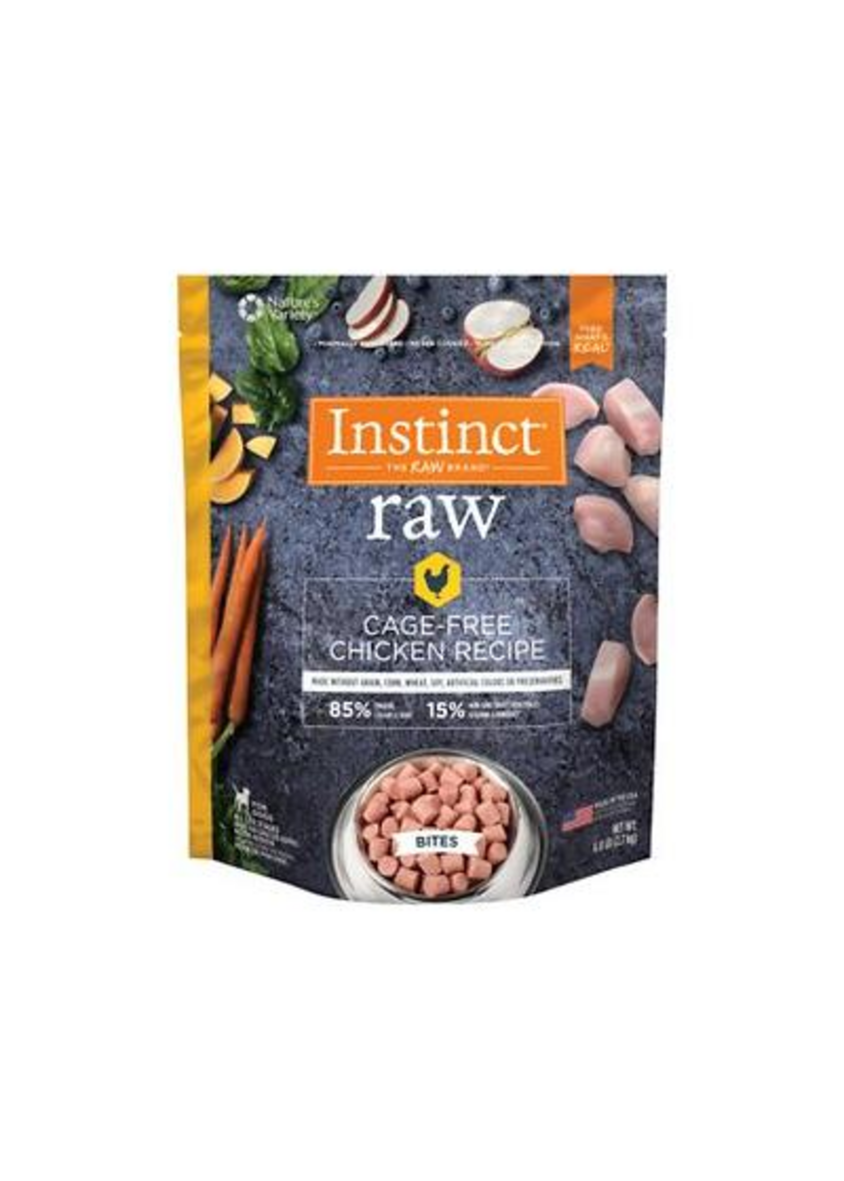 Instinct Instinct Frozen Raw Bites Grain-Free Cage-Free Chicken Recipe Dog Food, 6-lb Bag