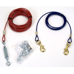 Coastal Pet Products Coastal Titan Aerial Dog Run - Red & blue, 50 ft.