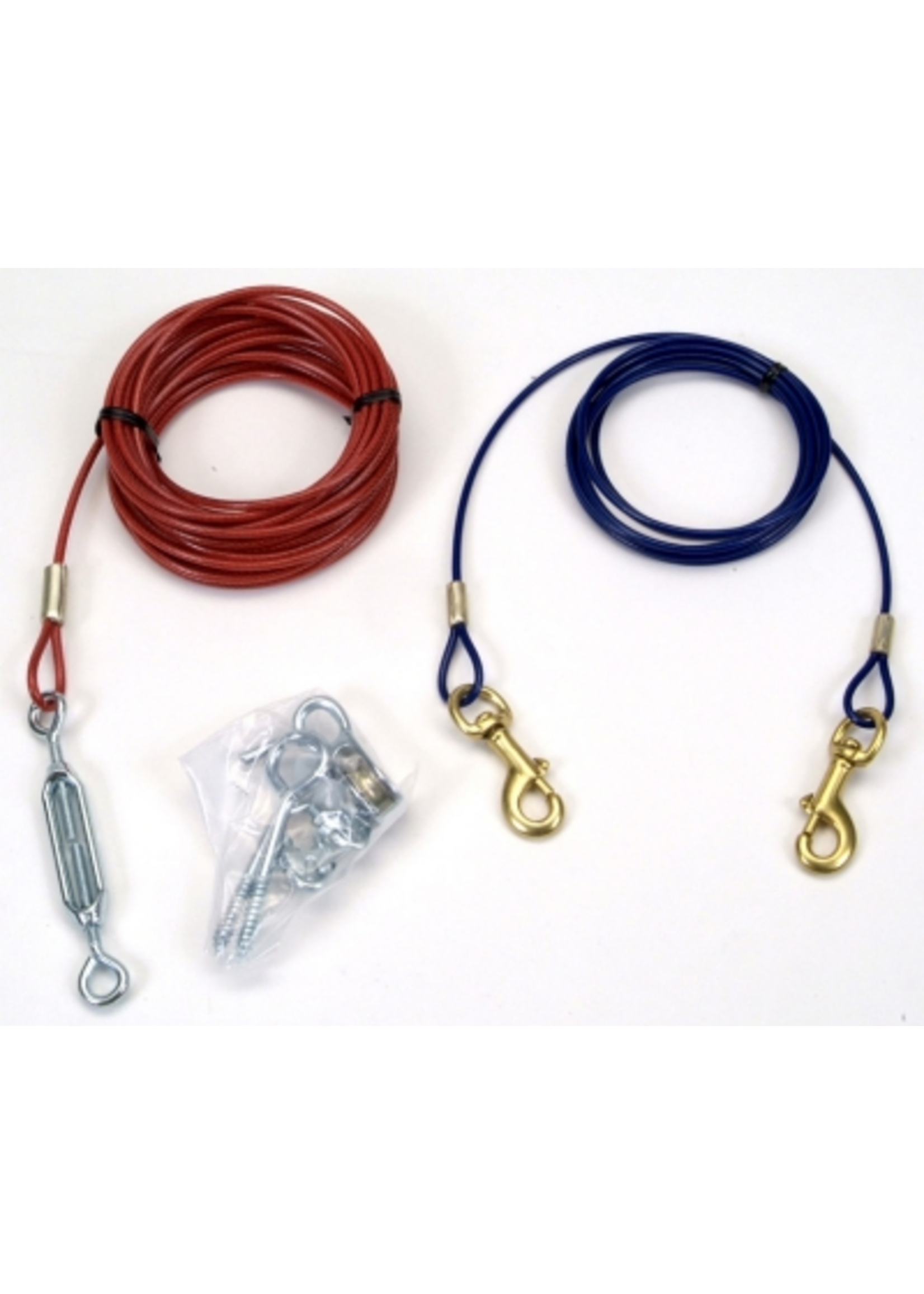 Coastal Pet Products Coastal Titan Aerial Dog Run - Red & blue, 50 ft.