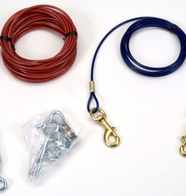 Coastal Pet Products Coastal Titan Aerial Dog Run - Red & blue, 50 ft.