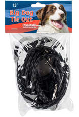Coastal Pet Products Coastal Poly Big Dog Tie Out-Black 15'