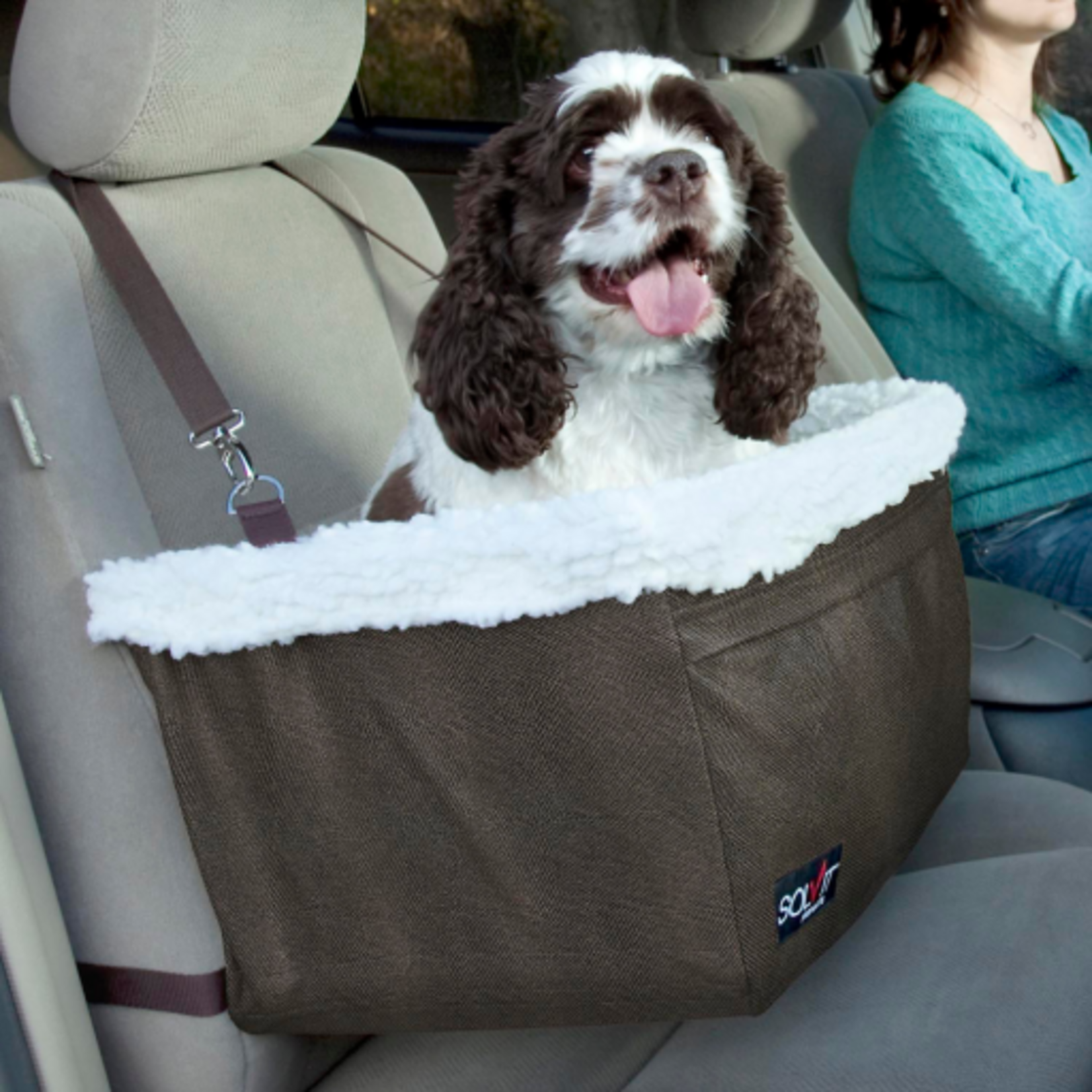 PetSafe PetSafe Happy Ride Booster Seat for Dogs Up to 25 lb  Cozy and Adjustable  Brown