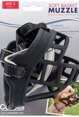 Coastal Pet Products Coastal Soft Basket Muzzle for Dogs - Black, Size 4