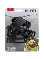 Coastal Pet Products Coastal Soft Basket Muzzle for Dogs - Black, Size 3