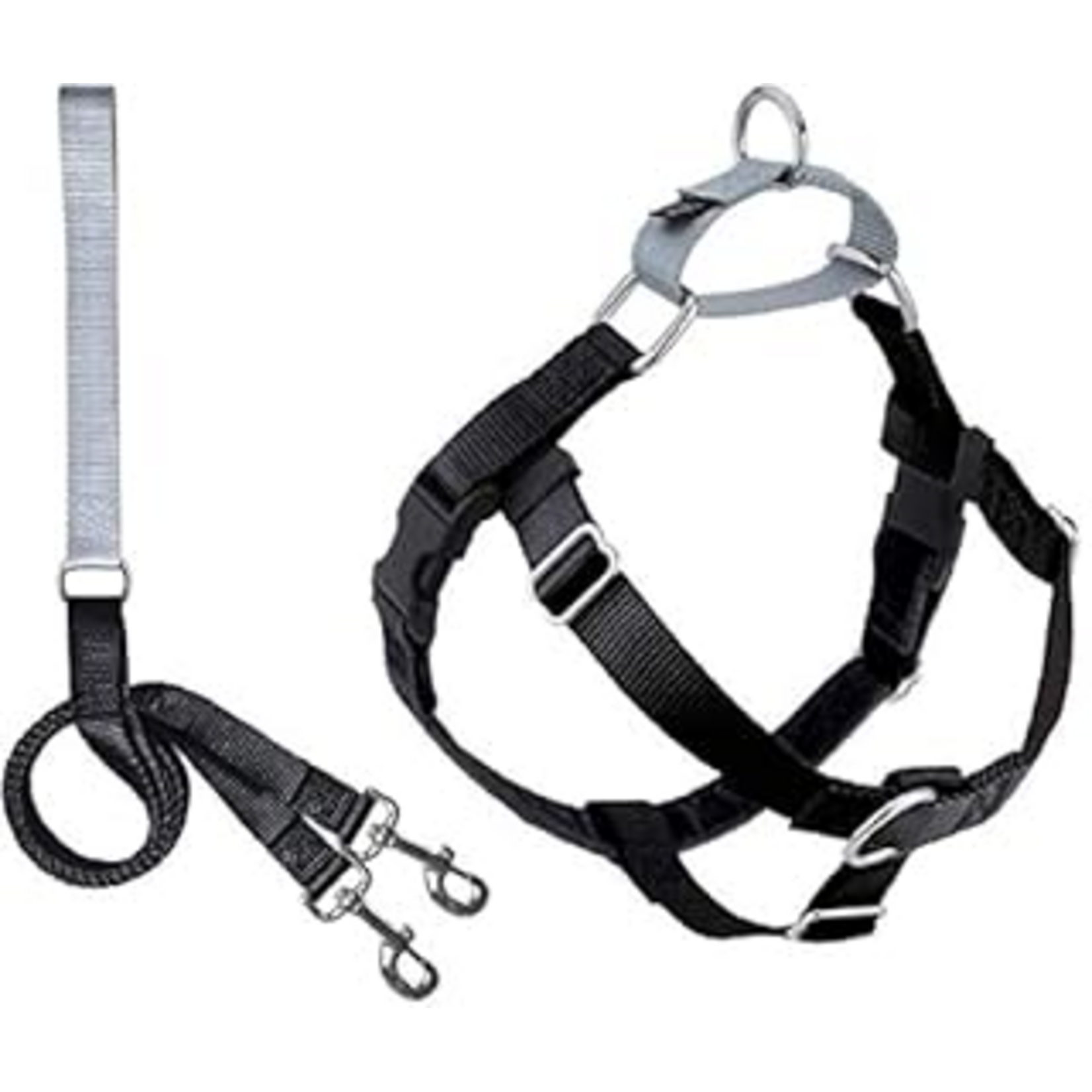 2 Hounds Design 2 Hounds Design Freedom No Pull Dog Harness & Leash - Black, 1" Extra Large 32-36"