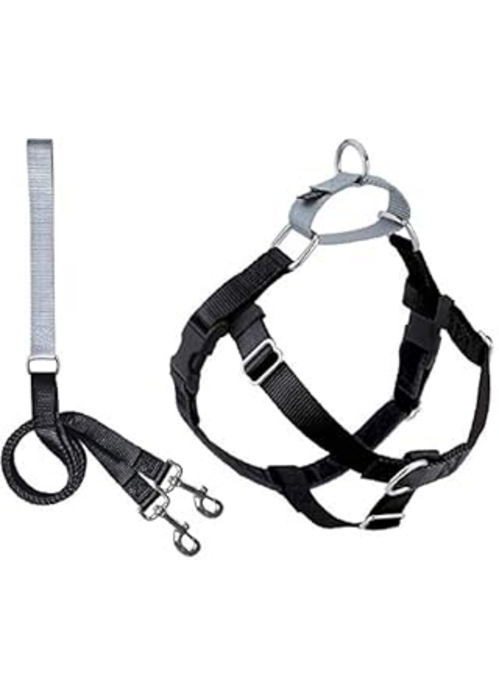 2 Hounds Design 2 Hounds Design Freedom No Pull Dog Harness & Leash - Black, 1" Extra Large 32-36"