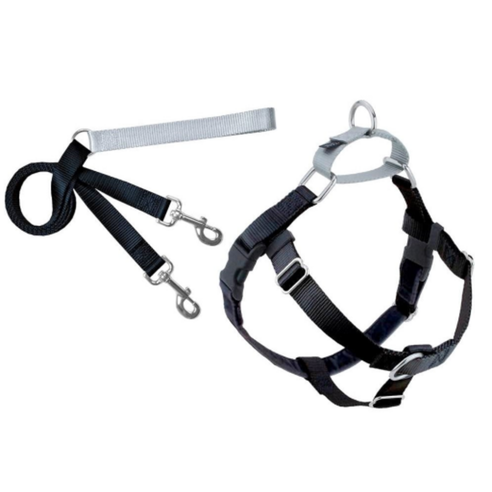 2 Hounds Design 2 Hounds Design Freedom No-Pull Dog Harness & Leash - 5/8", Extra Small, 14-20" Black