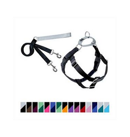 2 Hounds Design 2 Hounds Design Freedom No Pull Nylon Dog Harness & Leash, Black, Medium: 22 to 28-in Chest, 1-in Wide