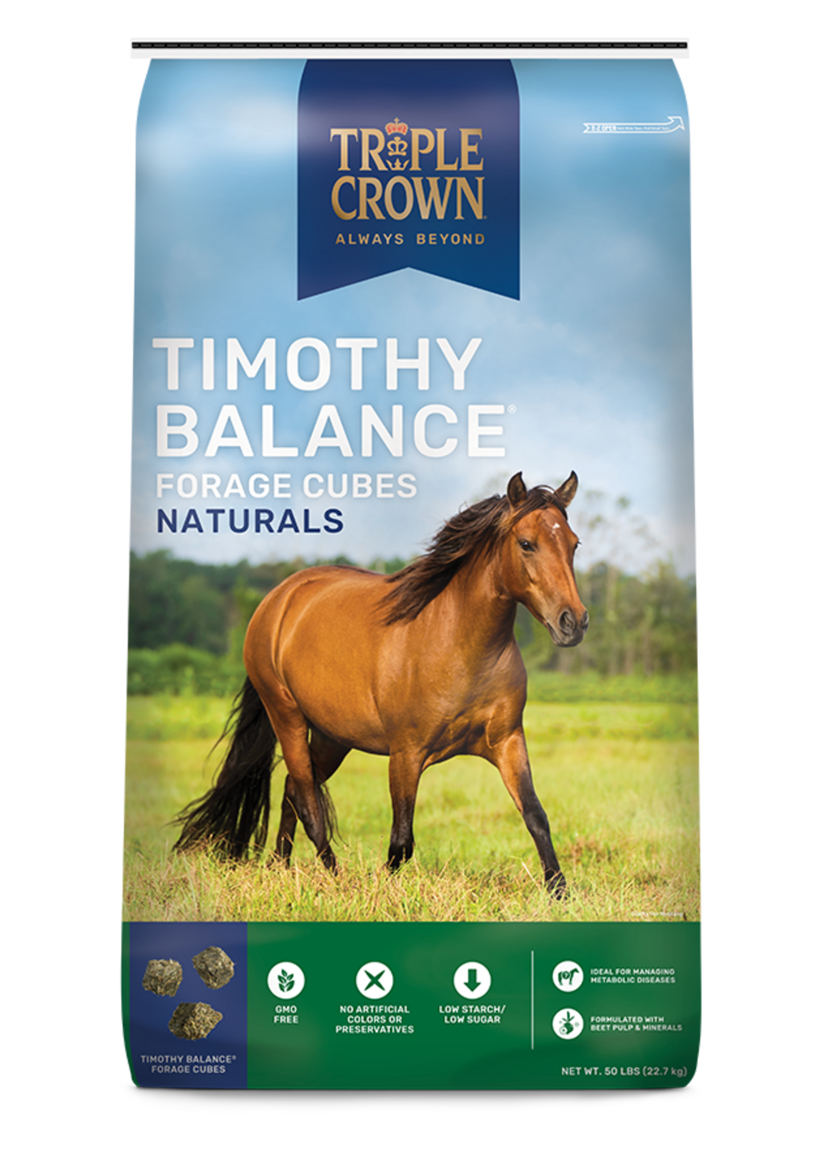 Triple Crown Triple Crown Timothy Hay Balance Cubes - 50 lb