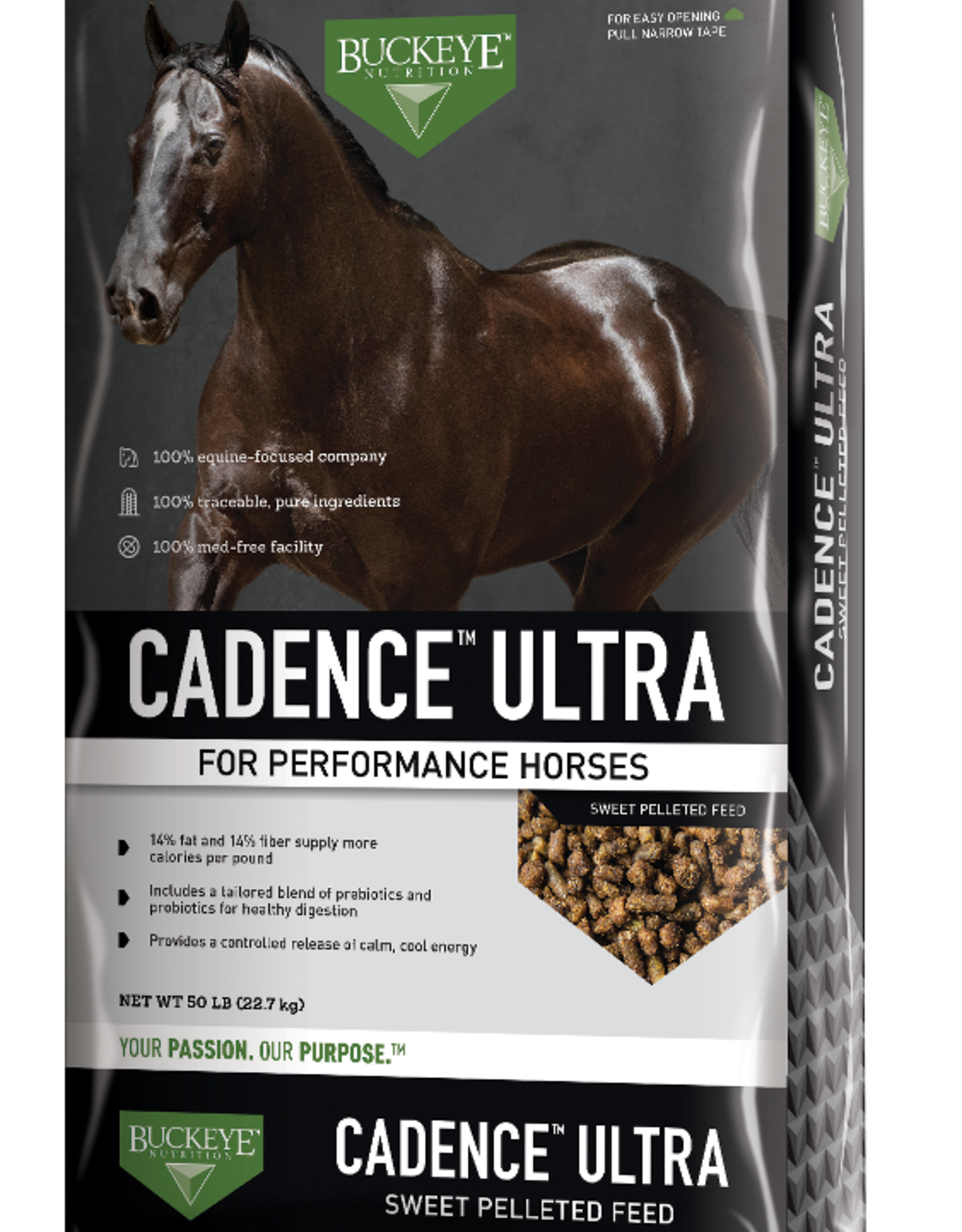 Buckeye Buckeye Cadence Ultra Sweet Pelleted Horse Feed - 50 lb