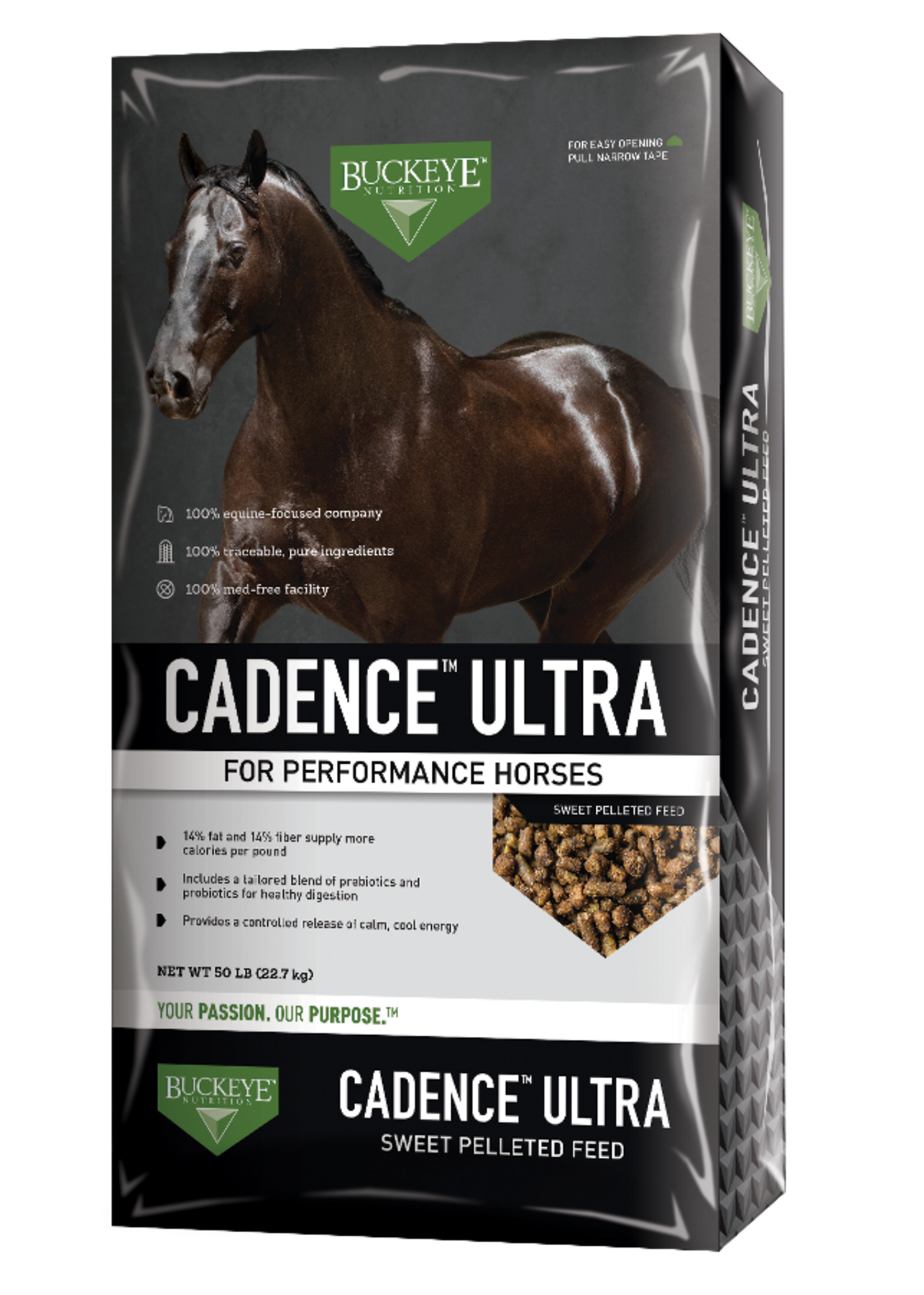 Buckeye Buckeye Cadence Ultra Sweet Pelleted Horse Feed - 50 lb