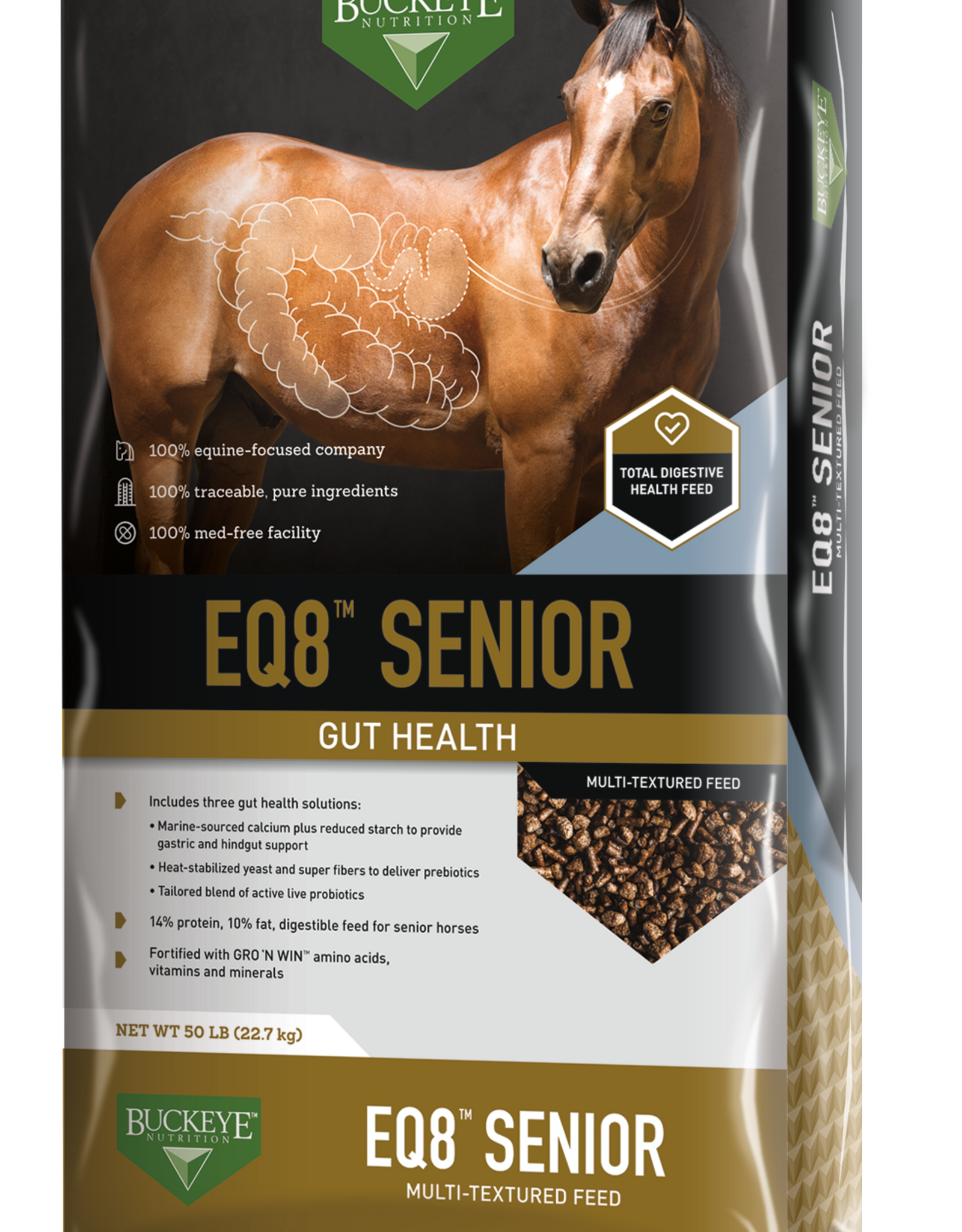 Buckeye Buckeye EQ8 Senior Horse Feed - 50 lb