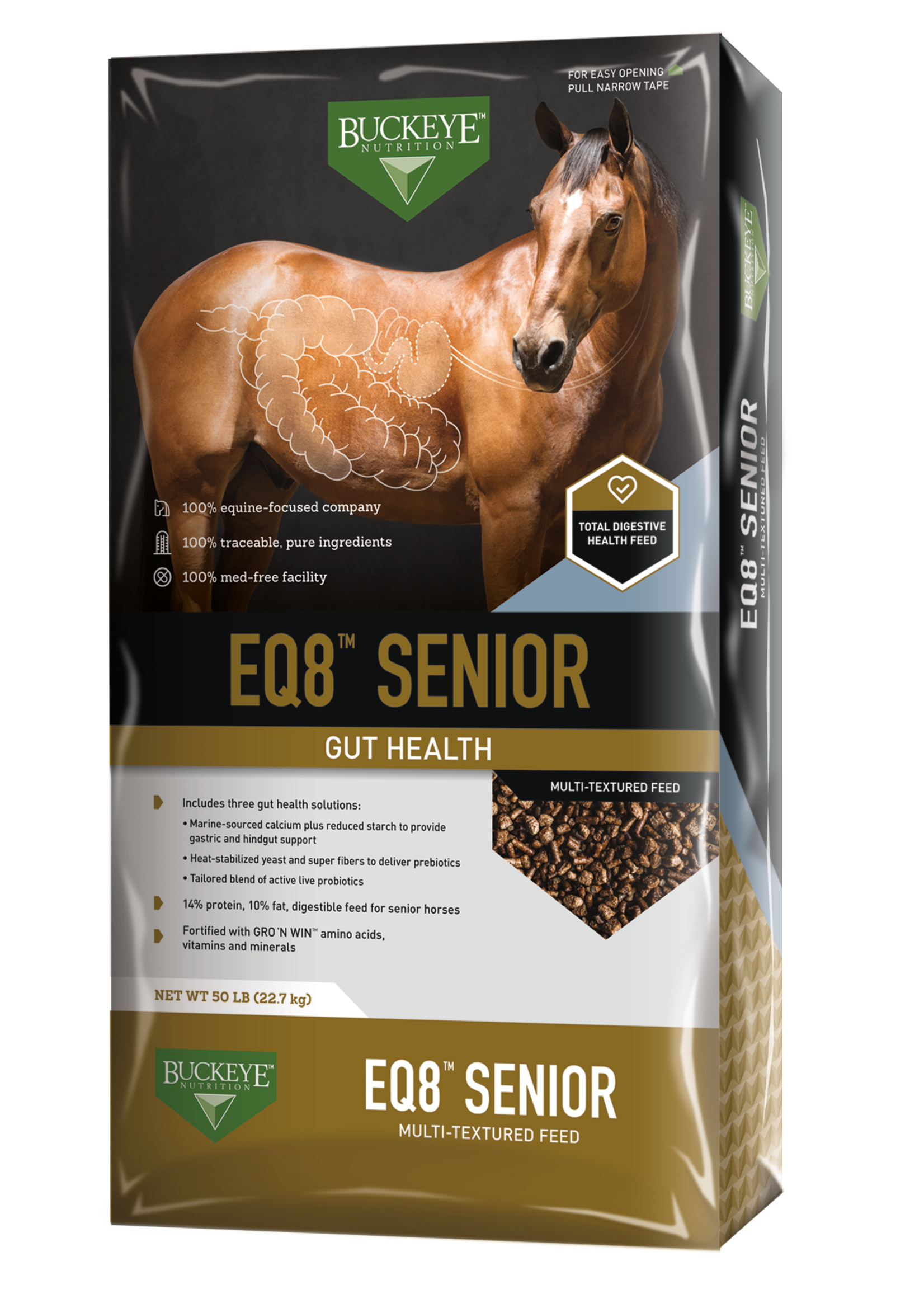 Buckeye Buckeye EQ8 Senior Horse Feed - 50 lb