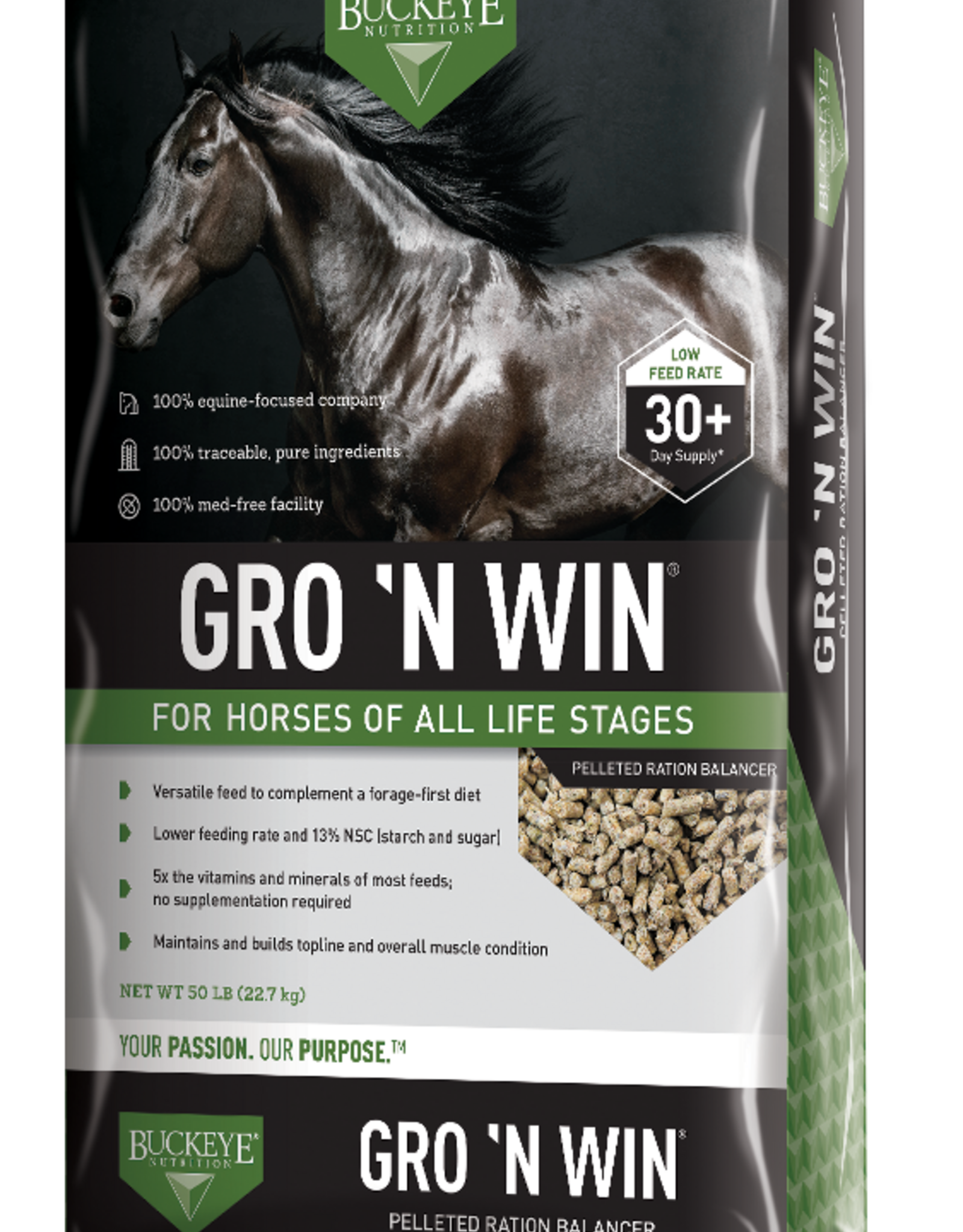 Buckeye Buckeye Gro 'N Win 32% Pelleted Ration Balancer - 50 lb