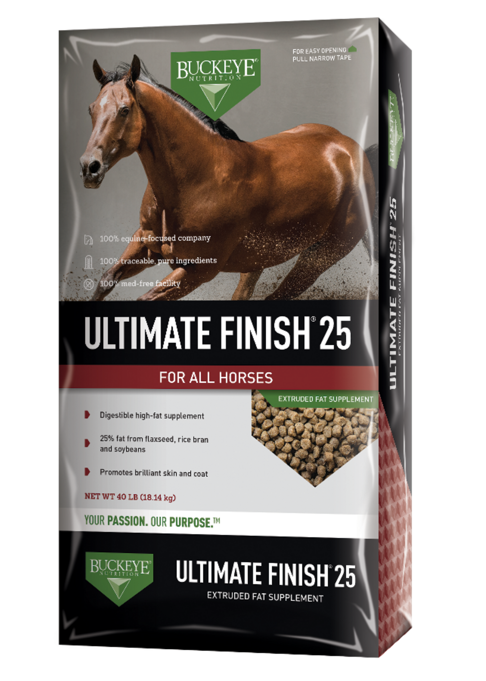Buckeye Buckeye Ultimate Finish 25% Horse Extruded Fat Supplement - Large Bag - 40 lb
