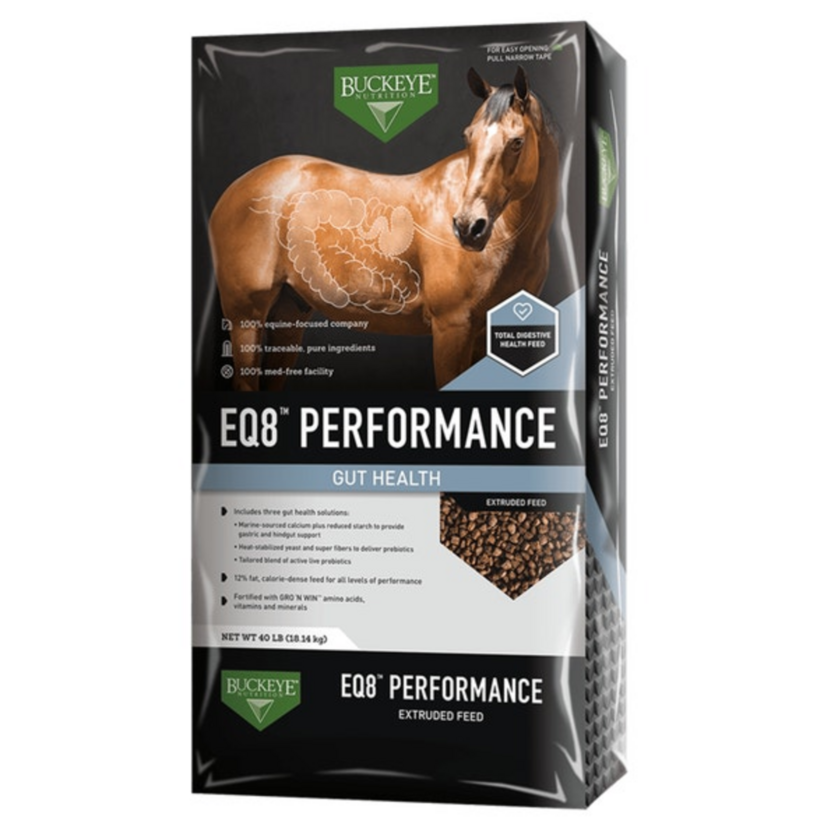 Buckeye Buckeye EQ8 Performance Horse Feed- 50 lb