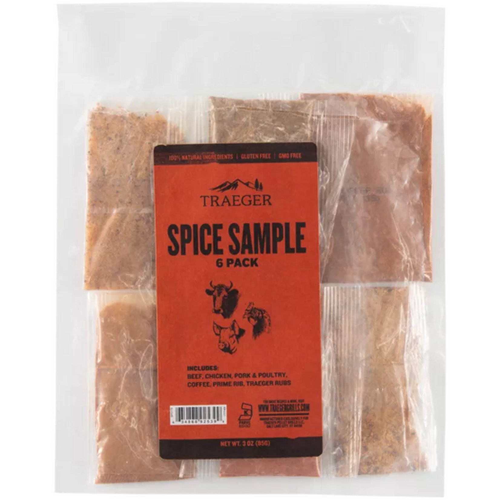 Traeger Grill SAMPLE RUB PACK - (BEEF, CHICKEN, PORK & POULTRY, COFFEE, PRIME RIB, TRAEGER RUB)