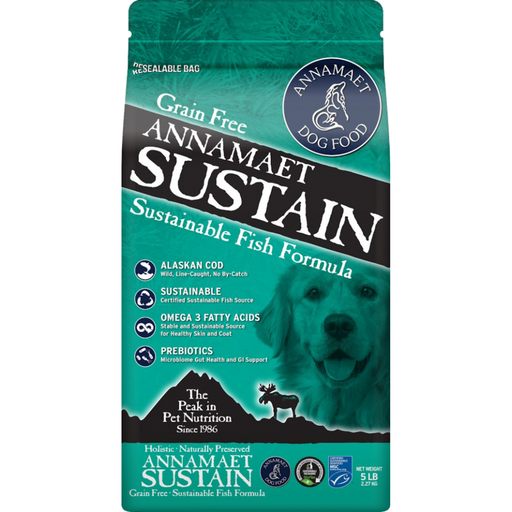 Annamaet Annamaet Grain-Free Sustain  Alaskan Cod Formula Dry Dog Food - 5 lb
