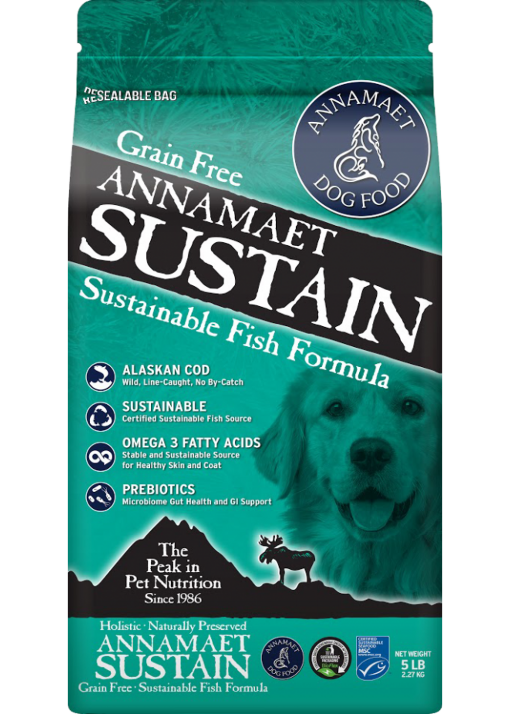 Annamaet Annamaet Grain-Free Sustain  Alaskan Cod Formula Dry Dog Food - 5 lb