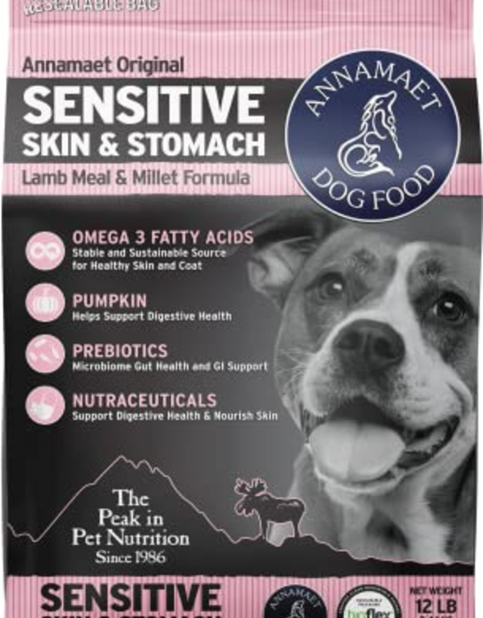 Annamaet Annamaet Original Sensitive Skin & Stomach Dry Dog Food - Lamb, Whitefish & Millet - 12 lb