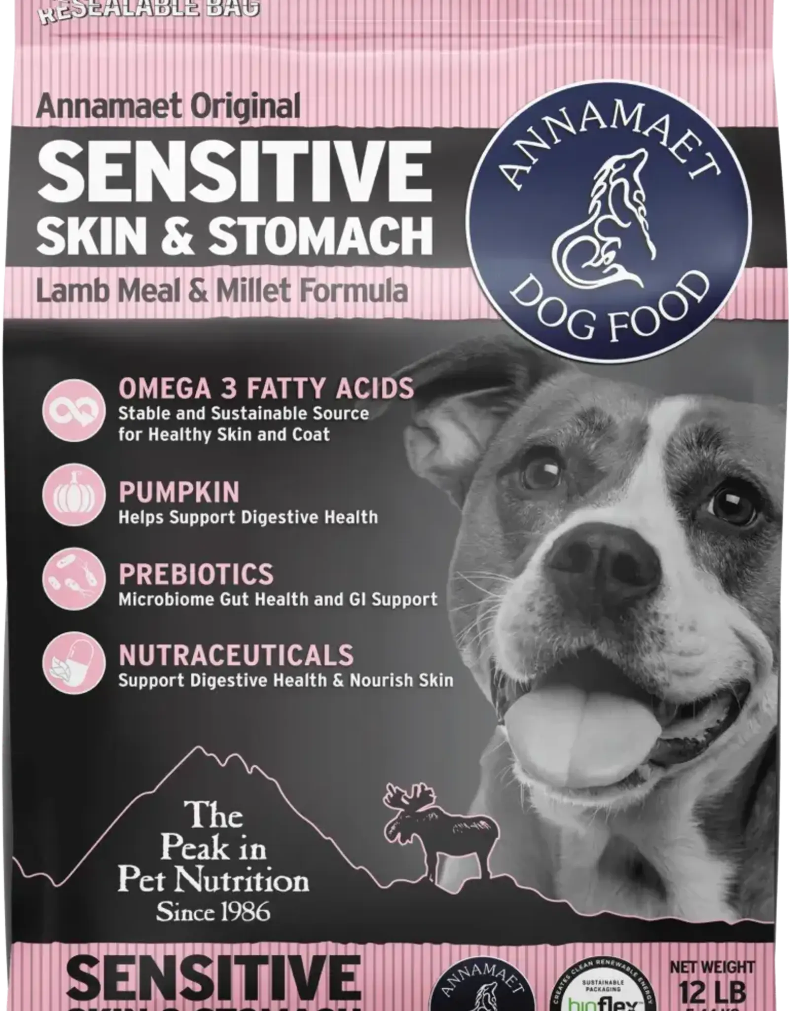 Annamaet Annamaet Original Sensitive Skin & Stomach Dry Dog Food - Lamb, Whitefish & Millet - 25 lb