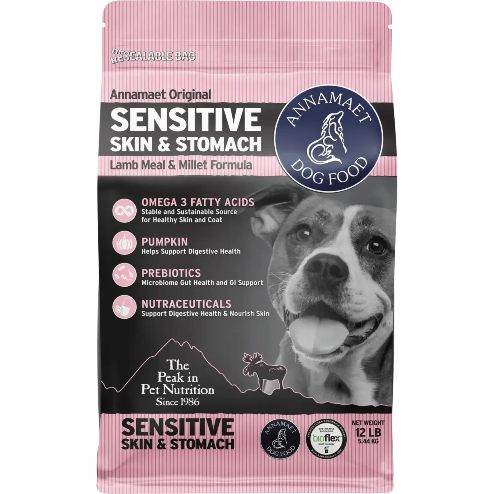 Annamaet Annamaet Original Sensitive Skin & Stomach Dry Dog Food - Lamb, Whitefish & Millet - 25 lb