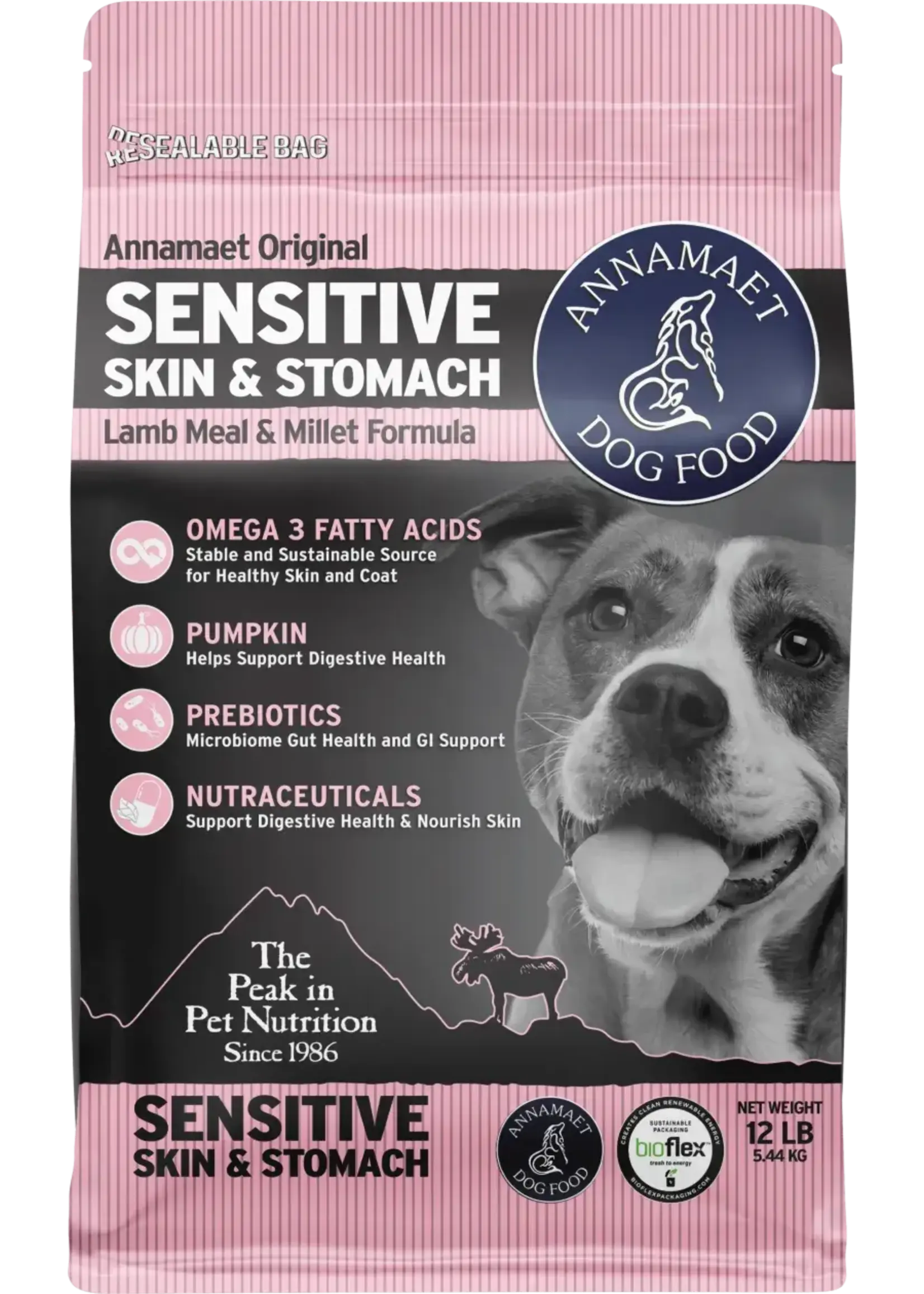 Annamaet Annamaet Original Sensitive Skin & Stomach Dry Dog Food - Lamb, Whitefish & Millet - 25 lb