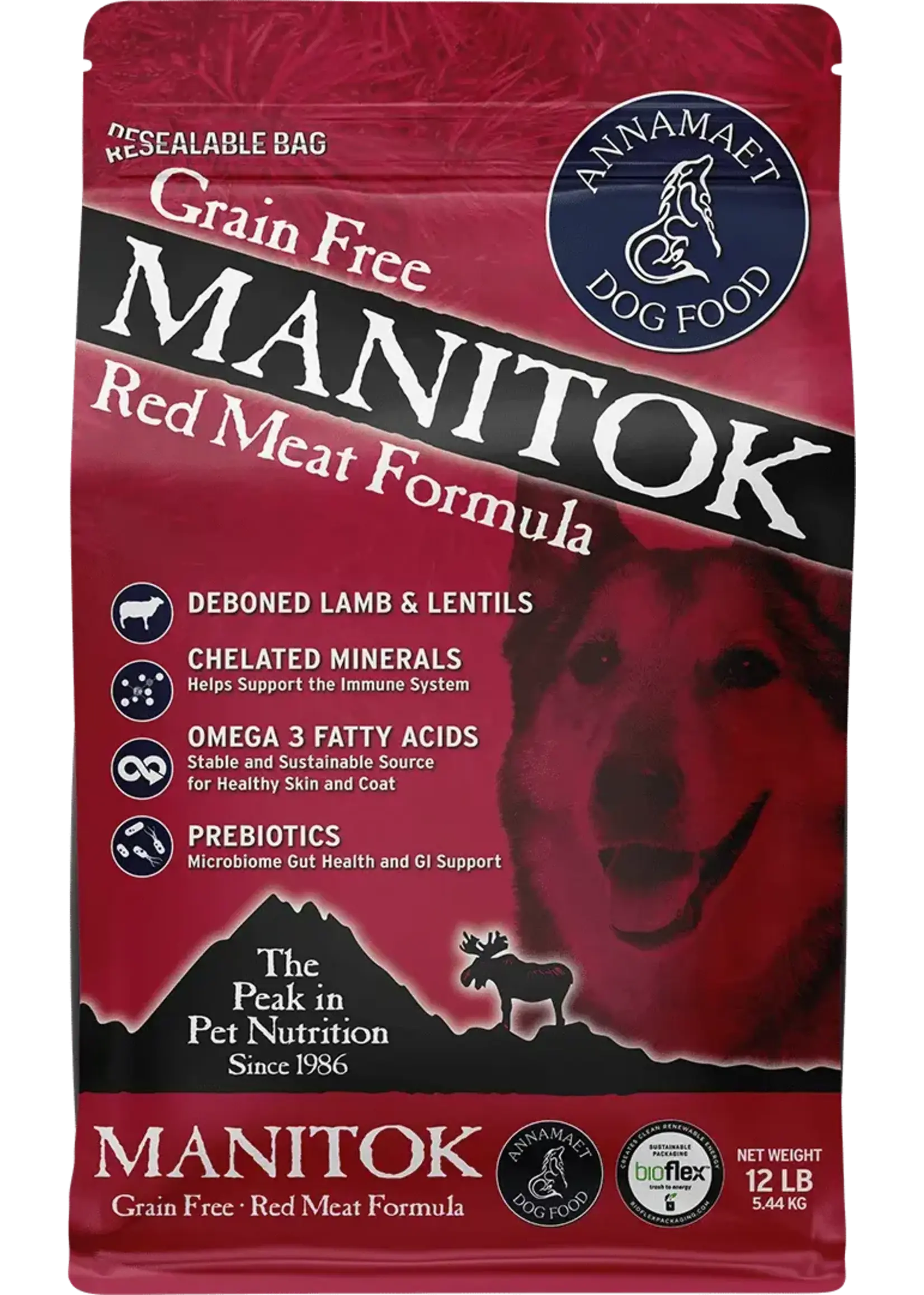 Annamaet Annamaet Grain-Free Manitok Red Meat Dry Dog Food - 5 lb