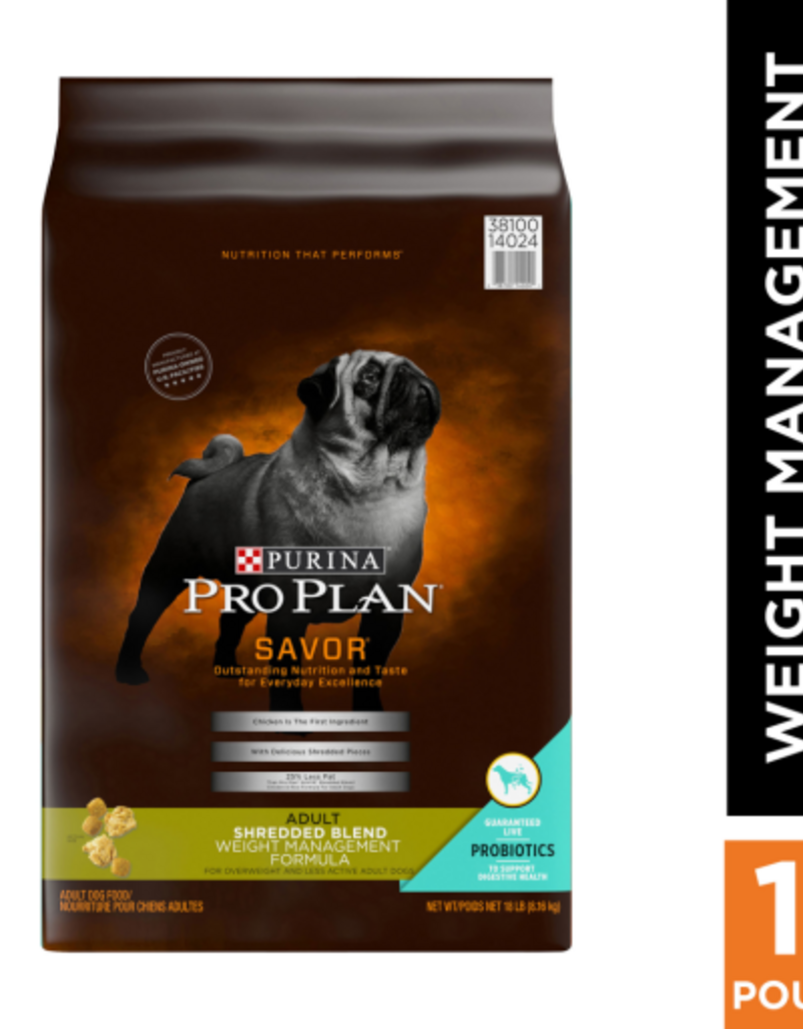 Purina Pro Plan Purina Pro Plan Weight Management Shredded Chicken & Rice Dry Dog Food - 18 lb