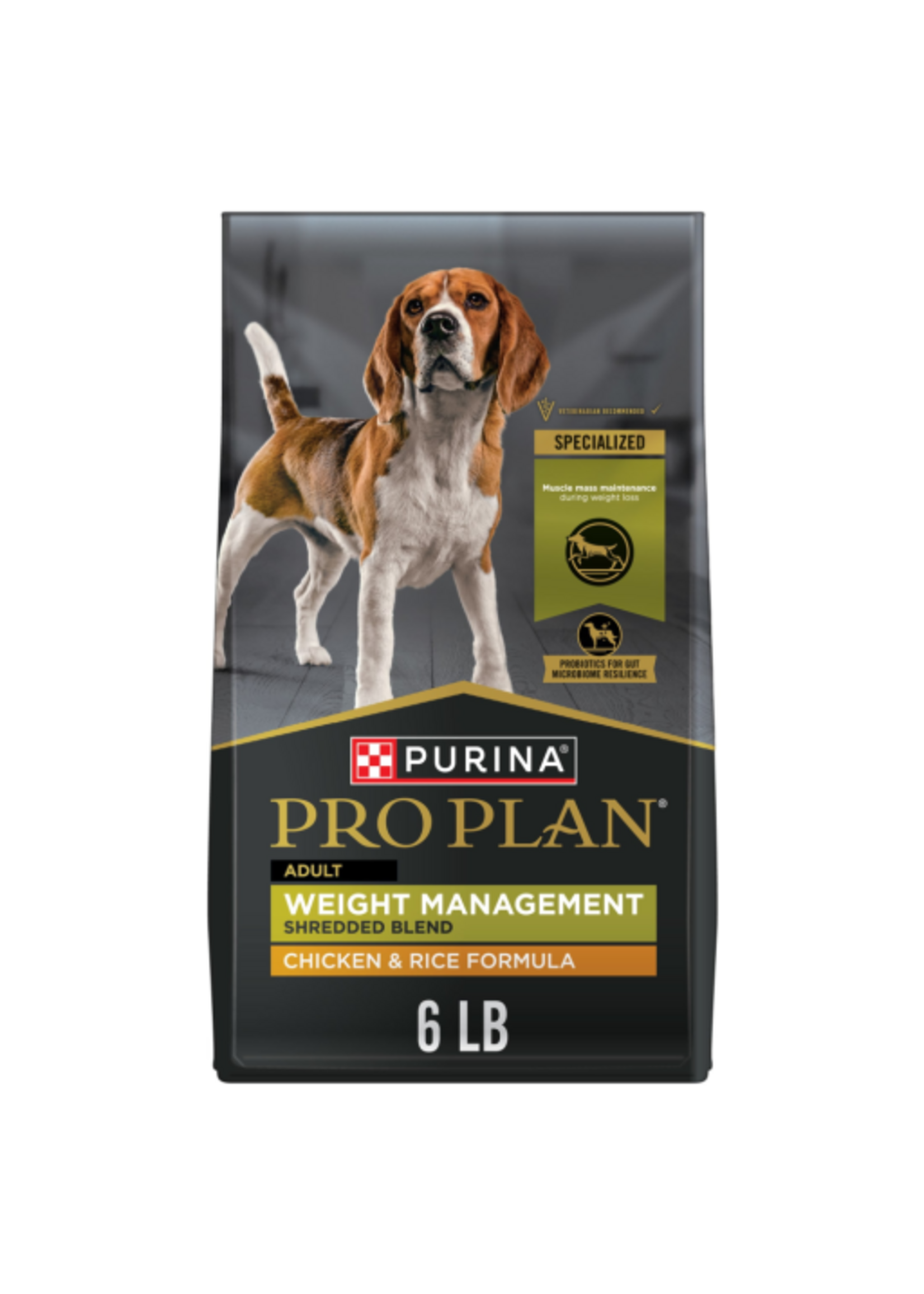 Purina Pro Plan Purina Pro Plan Weight Management Shredded Chicken & Rice Dry Dog Food - 6 lb