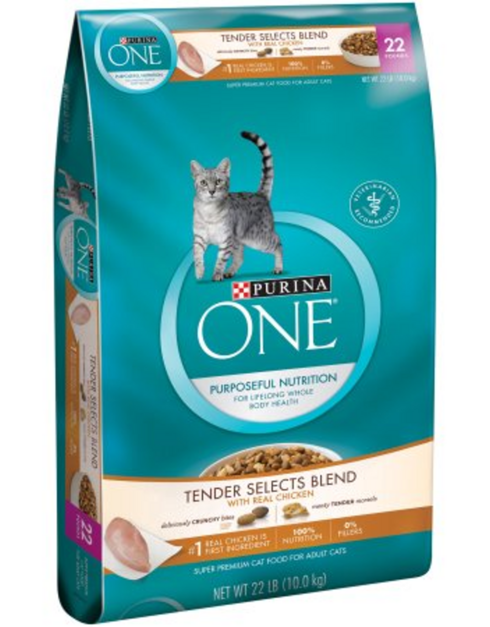 Purina ONE Purina ONE Tender Select Blends Chicken Dry Cat Food - 22 lb